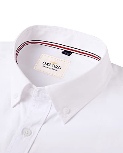 Detalle 2 de J.VER White Shirt Men Long Sleeve Oxford Button Down Non Iron – Regular Fit