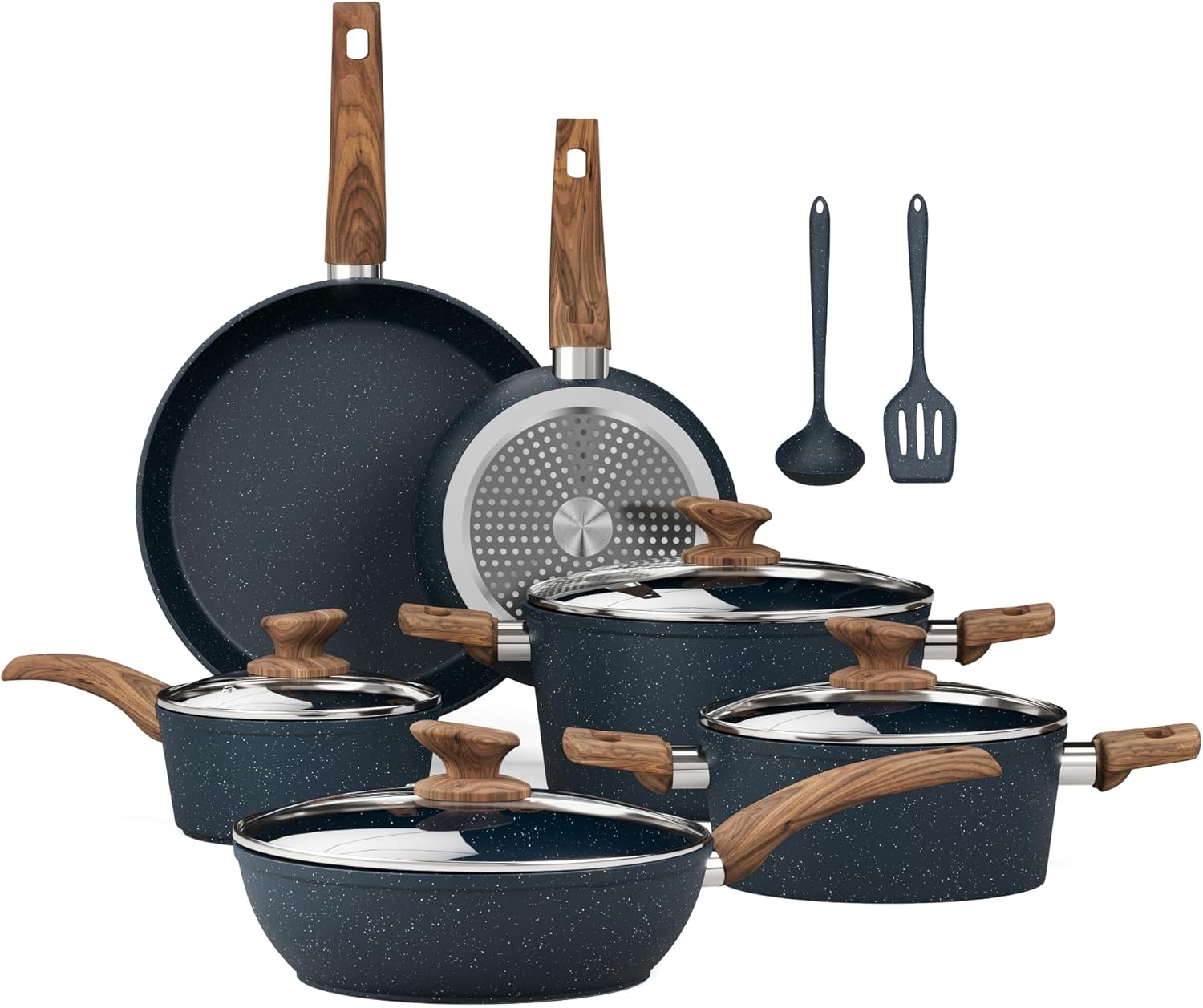 Thumbnail 6 de Kitchen Academy 12-Piece Granite Nonstick Cookware Set
