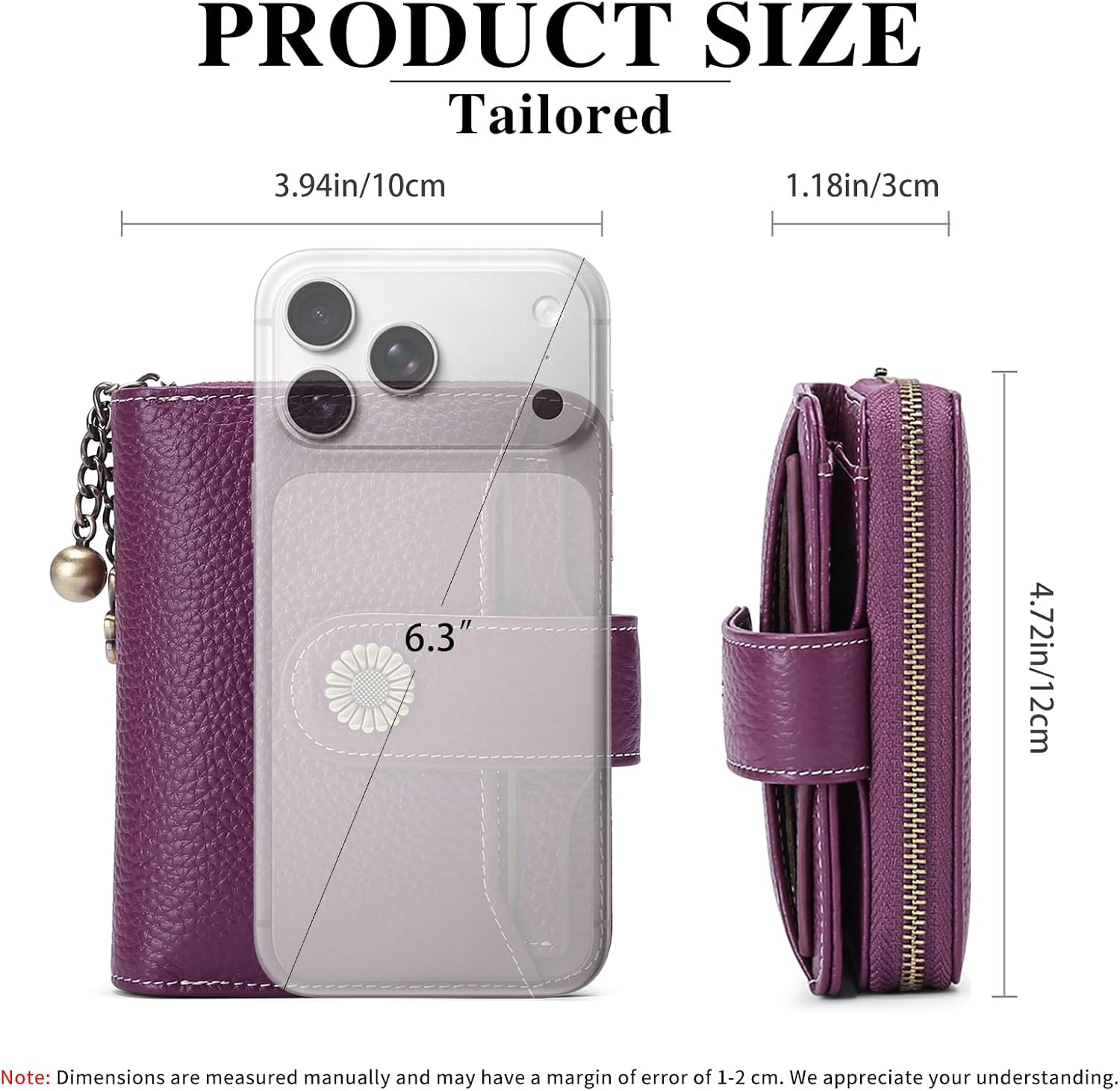 Thumbnail 6 de SENDEFN Genuine Leather Small Bifold Wallet with RFID Protection
