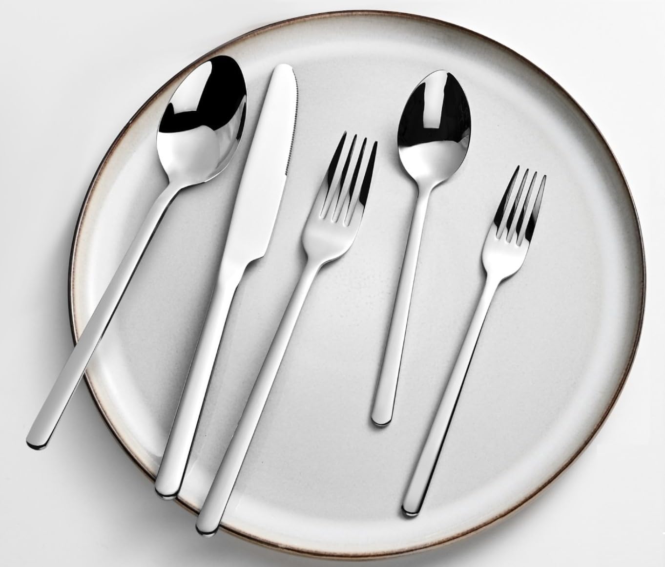 Detalle de KINGSTONE 20-Piece Flatware Set for 4, Mirror-Polished Stainless Steel