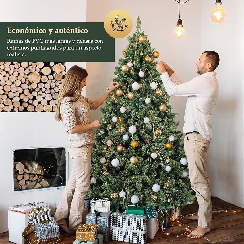 Detalle de SALCAR Árbol Navidad artificial 180 cm, 730 puntas 🎄