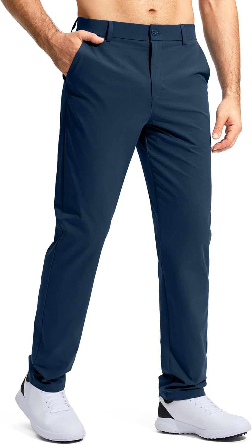 Detalle de Pudolla Men's Golf Pants: Lightweight, Stretchy, Quick-Dry Slacks for Work and Casual Wear