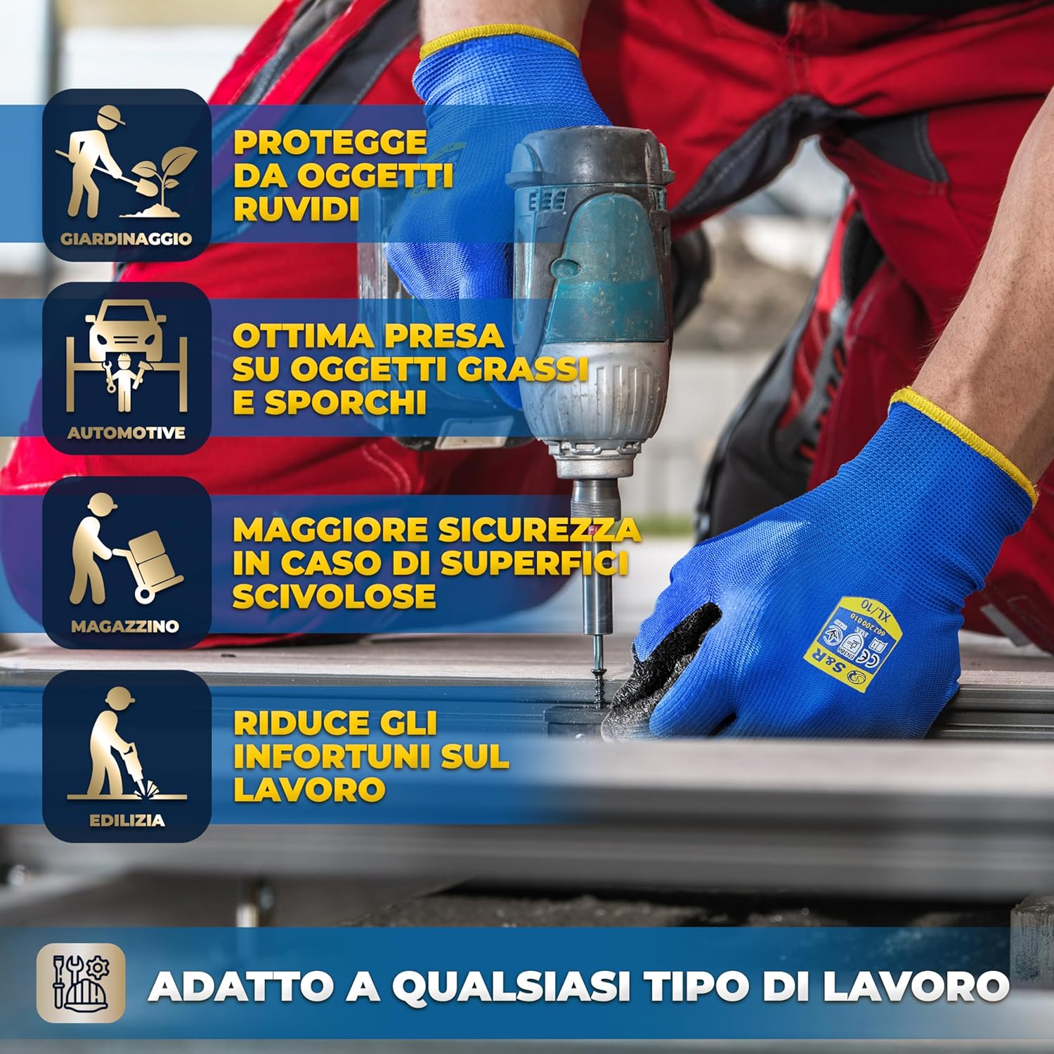 Thumbnail 4 de S&R Guanti da Lavoro Taglia 10 12 paia 🧤