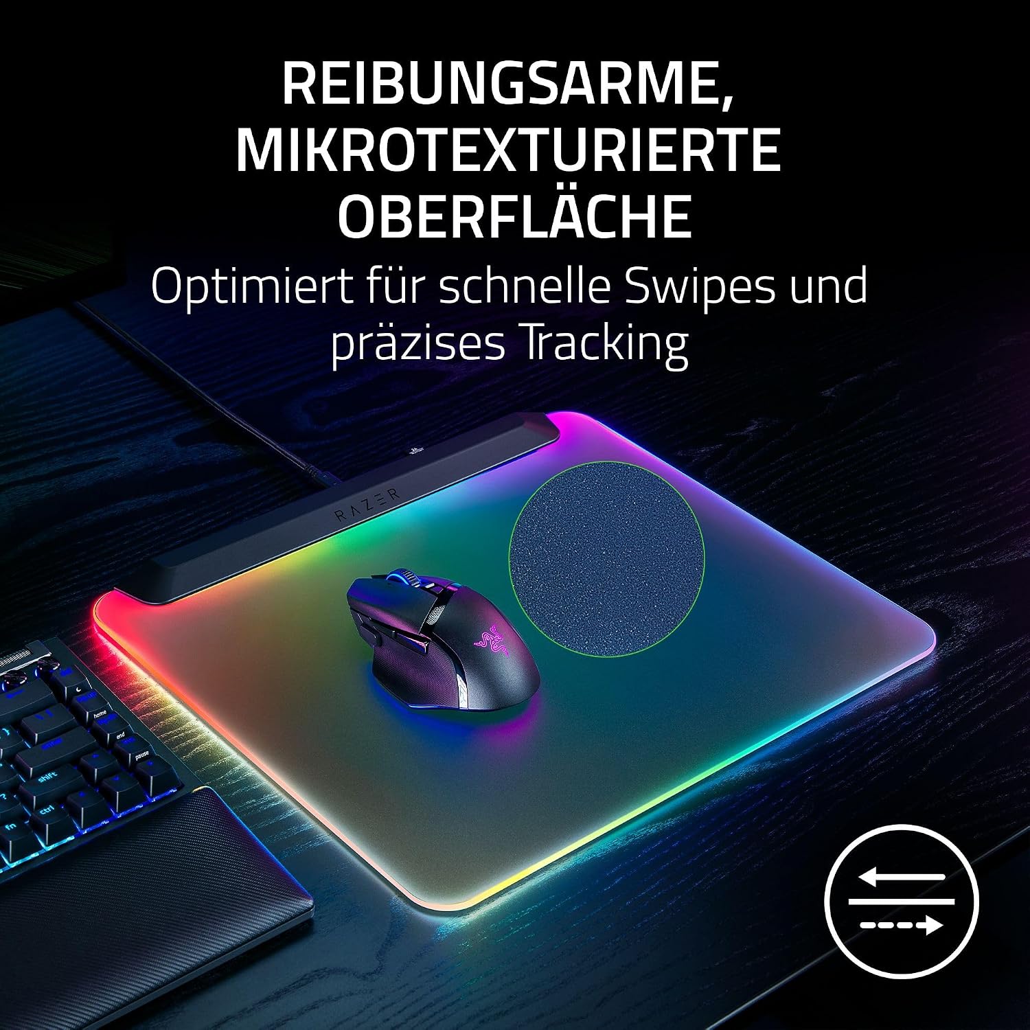 Thumbnail 6 de Razer Firefly V2 Pro Gaming-Mausmatte mit 15-Zonen-Chroma-RGB und integriertem USB-Anschluss