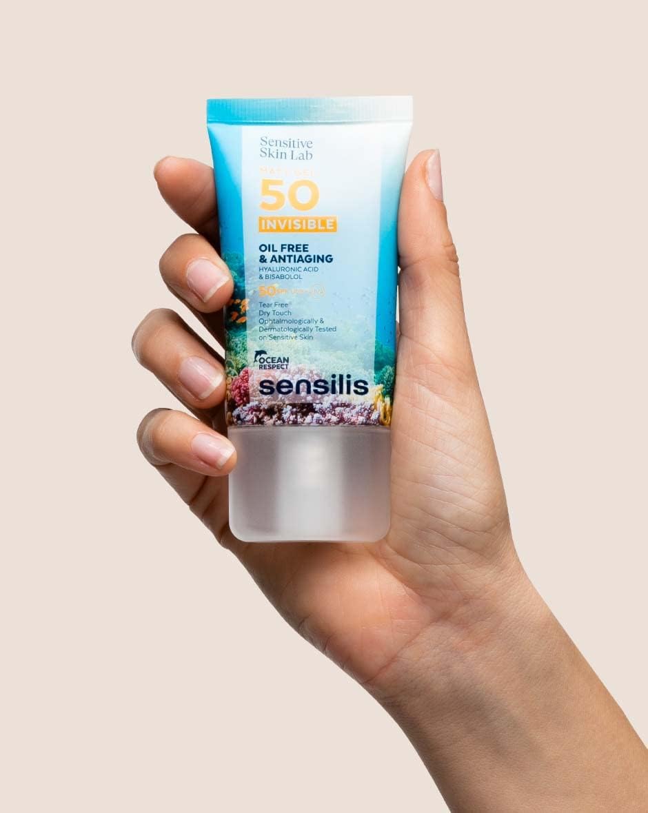 Detalle 1 de Sensilis Matt Gel 50 Invisible — Gel SPF50 anti-âge pour peau grasse à mixte, fini mat et hydratant