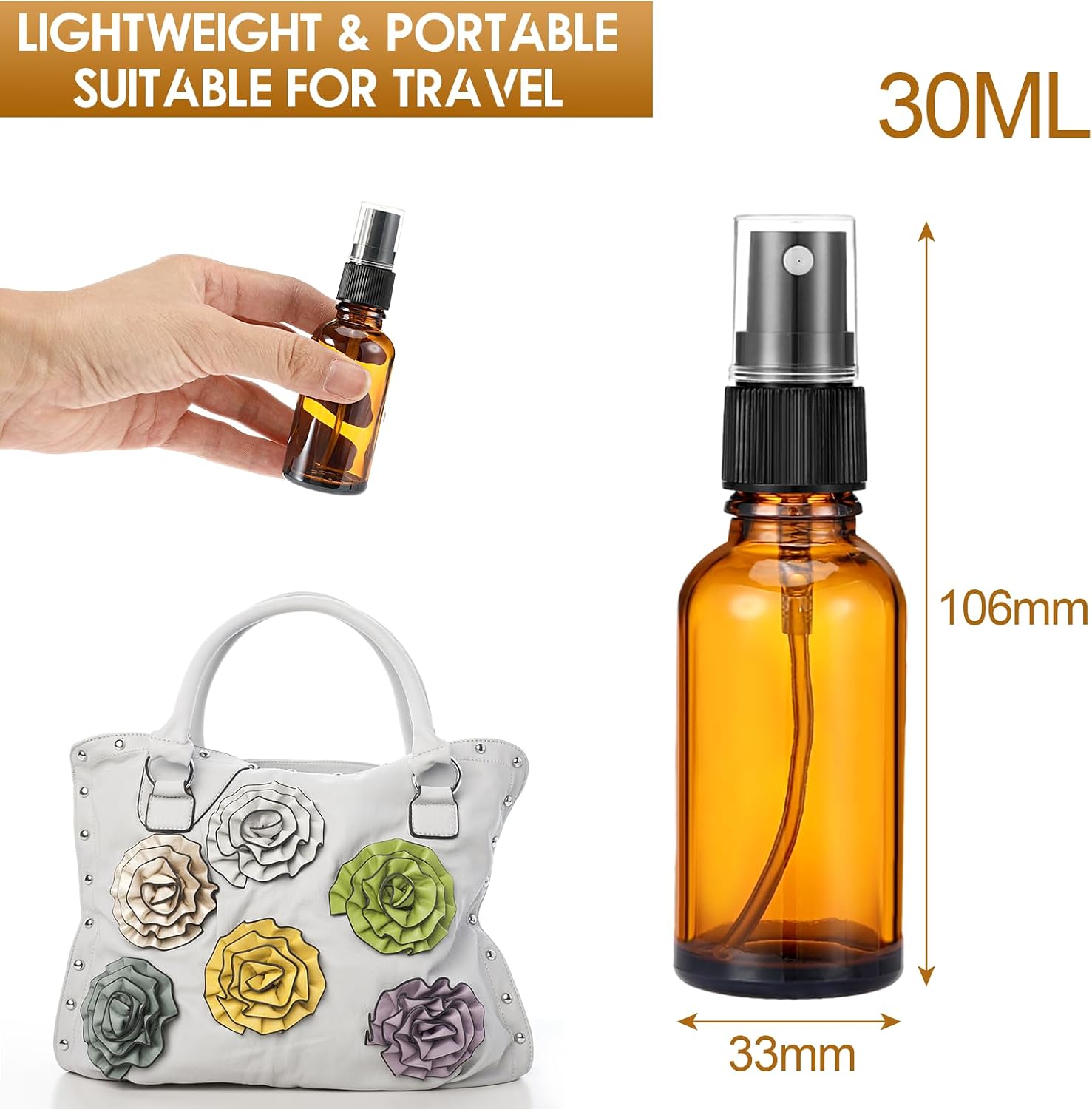 Thumbnail 1 de Mkitnvy Braunglas Sprühflasche 30ml 10er Pack