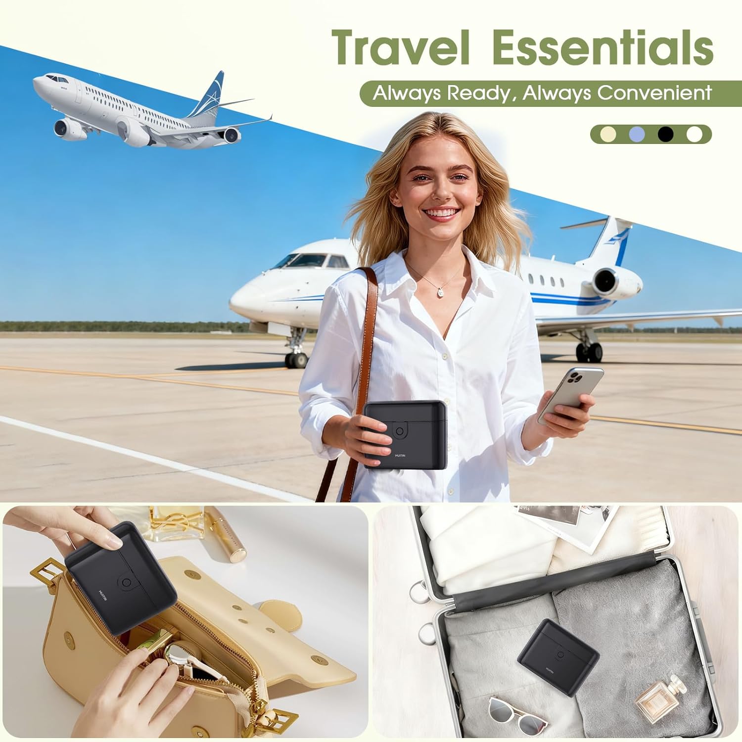 Thumbnail 6 de HUITAI Travel Bottles with Case, 4x2oz TSA Approved – Leak-Proof & Portable