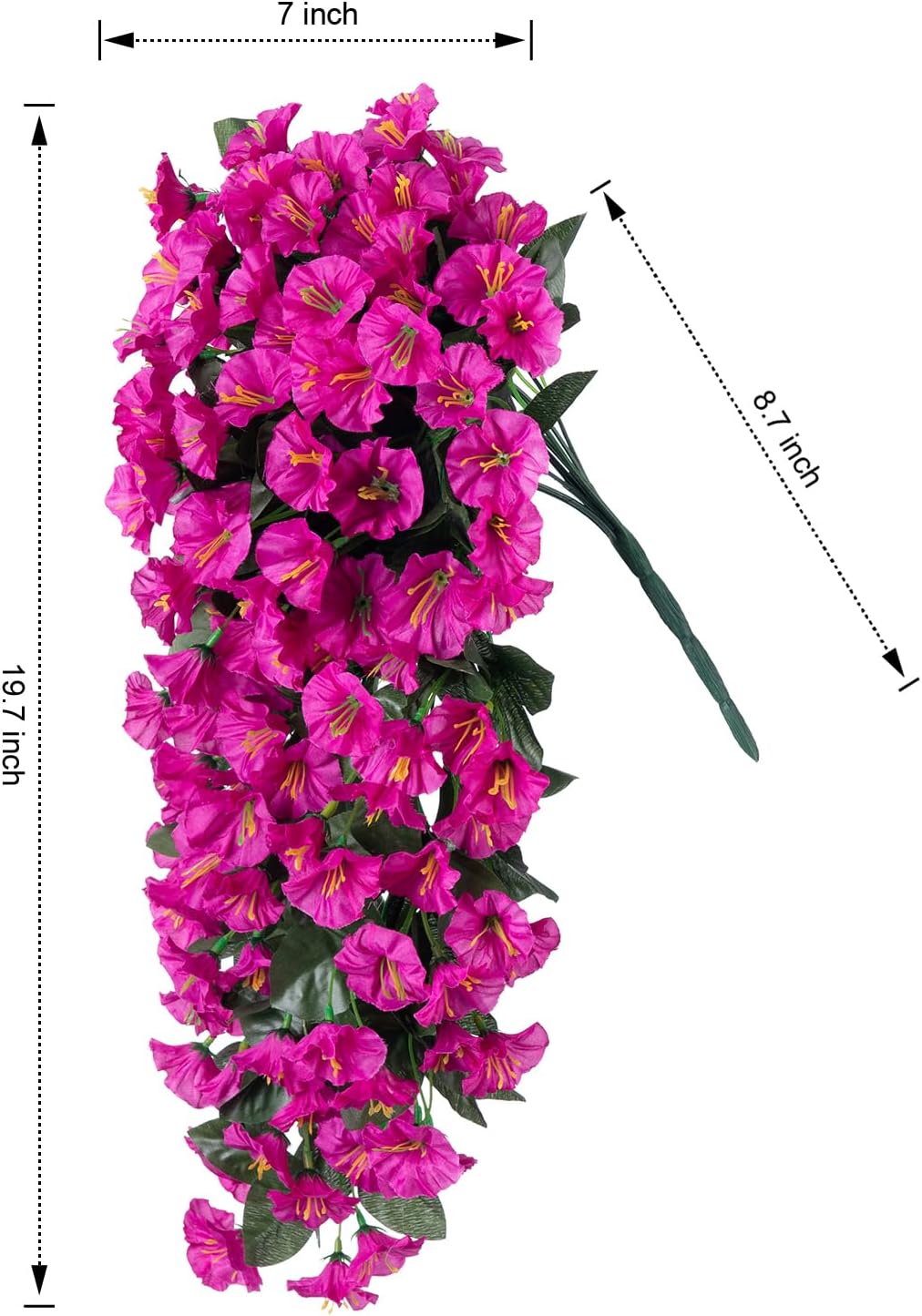 Thumbnail 4 de Artificial Hanging Morning Glory Vine 19in
