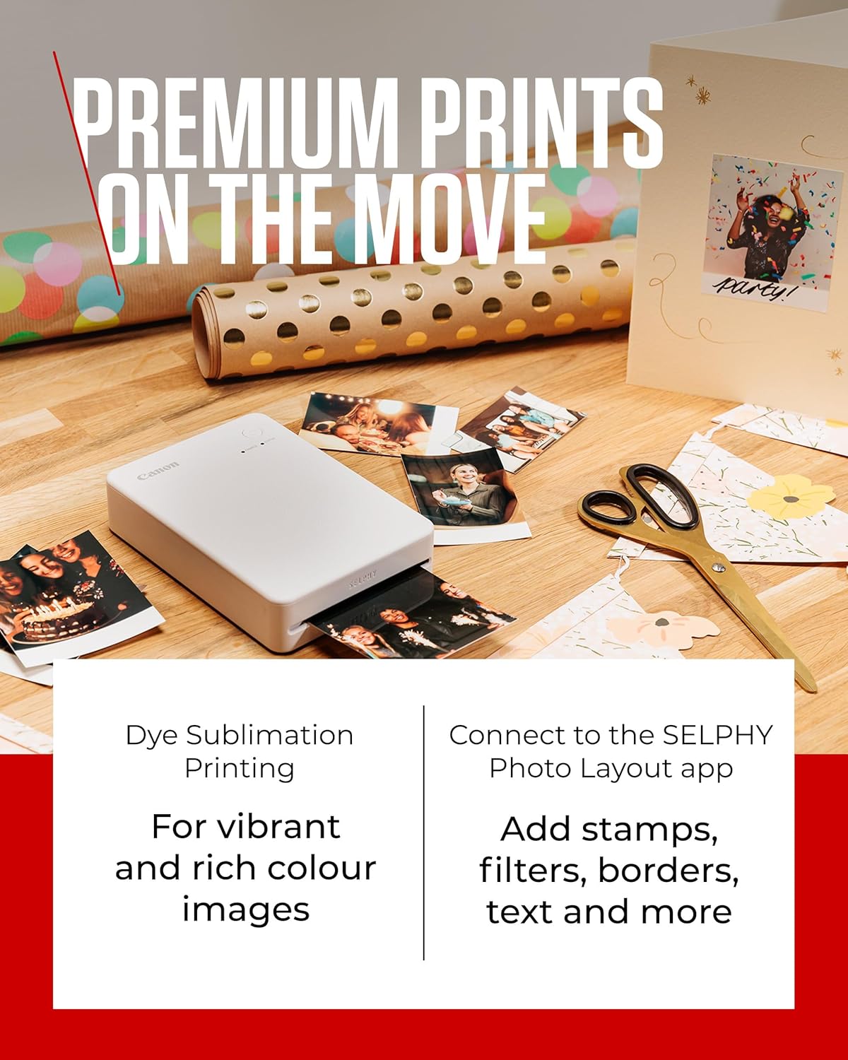 Thumbnail 2 de Canon SELPHY QX20 mobiler Fotodrucker – kabellos drucken, Thermosublimationsdruck in zwei Formatstufen