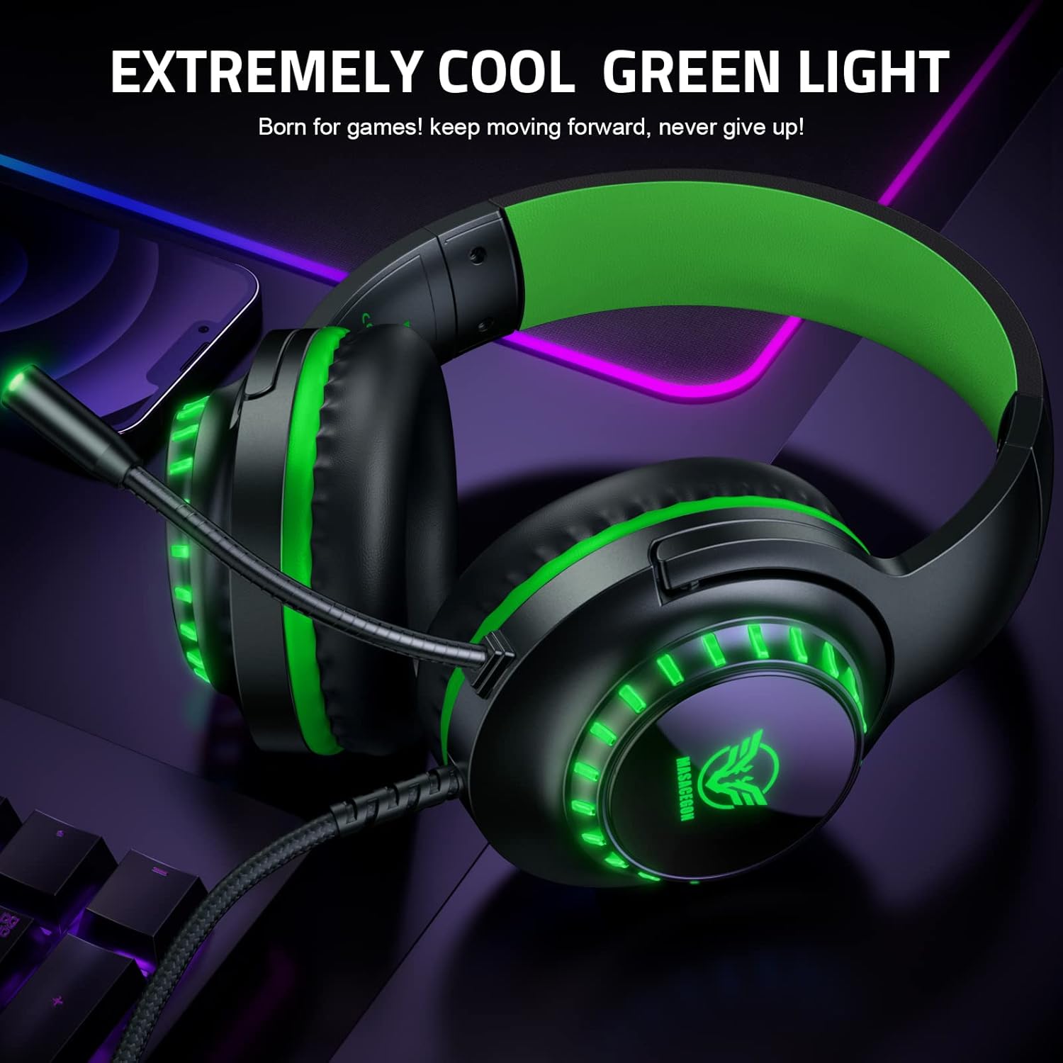 Detalle 2 de Pacrate Gaming Headset mit Mikrofon
