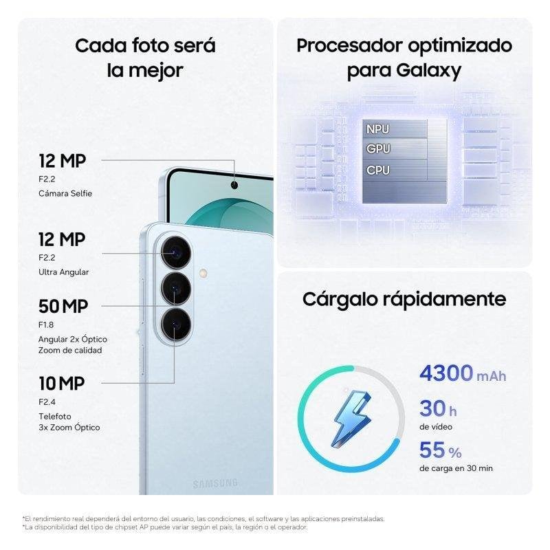 Thumbnail 1 de Samsung Galaxy S26 5G 12GB/256GB 6.3" Violeta Cobalto — ficha de compra útil