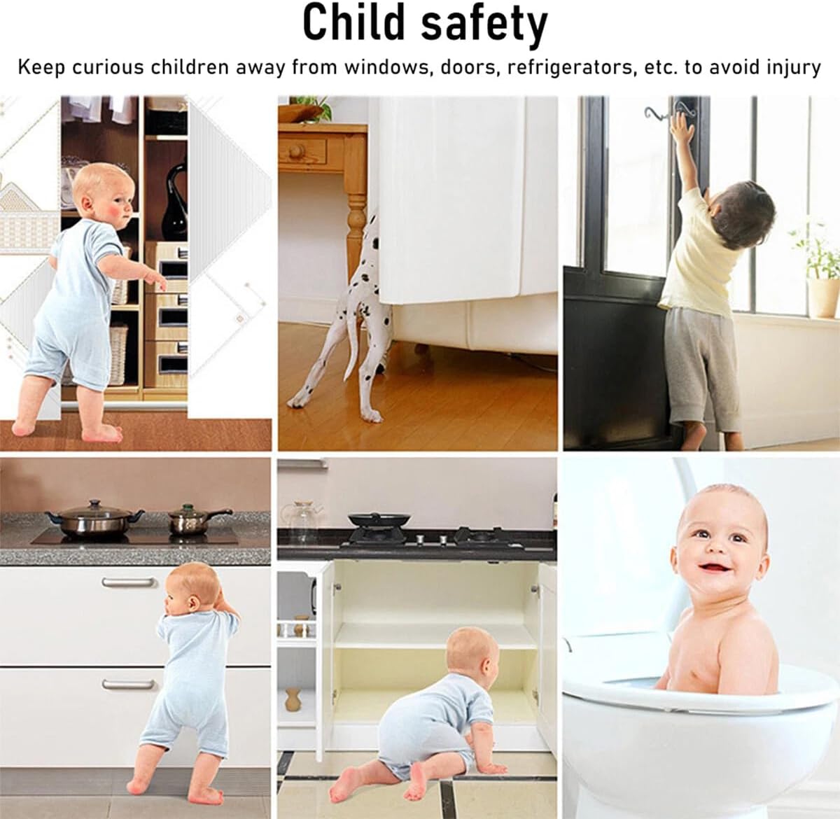 Thumbnail 2 de Crozgan 3Pcs Fridge Door Lock with 3 Keys – Child Safety Lock for Home & Office