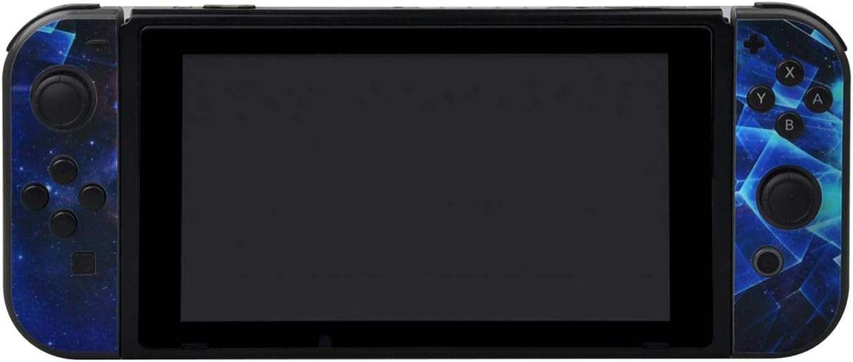 Detalle 2 de eXtremeRate Multidimensional Galaxy Print Decals for Nintendo Switch – Full Skin Set with Screen Protectors and Dock Coverage