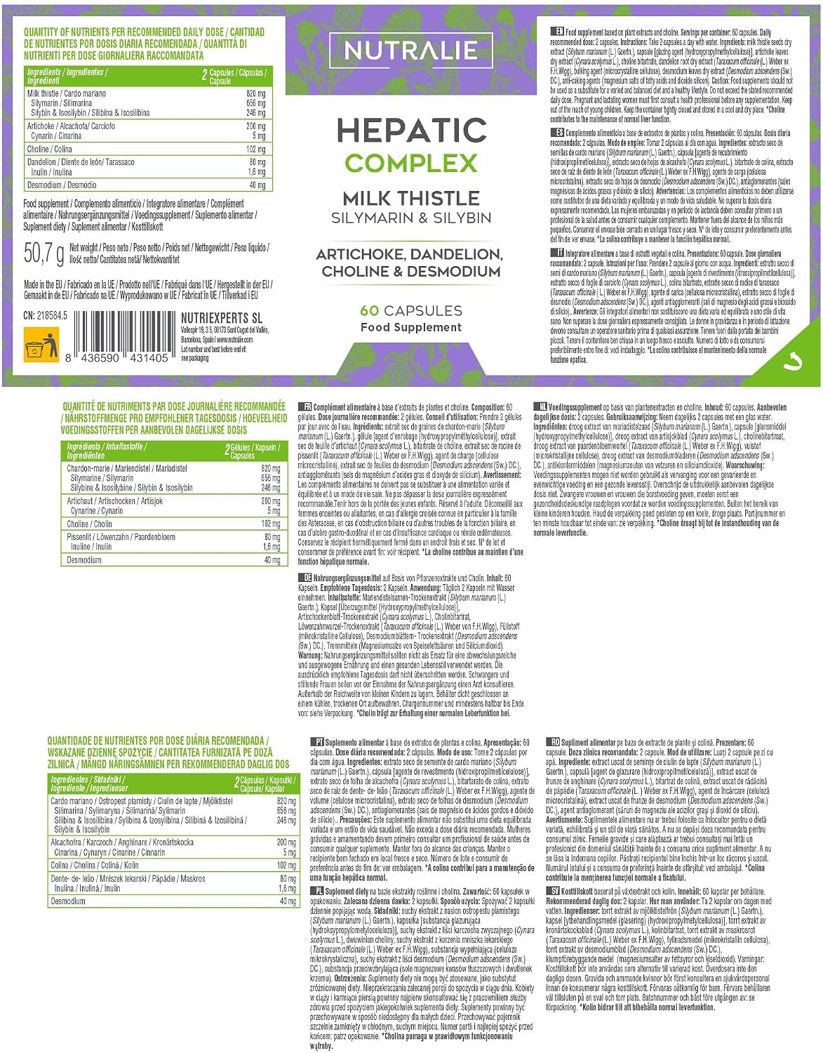 Thumbnail 5 de Nutralie Cardo Mariano Hepatic Complex 2092mg
