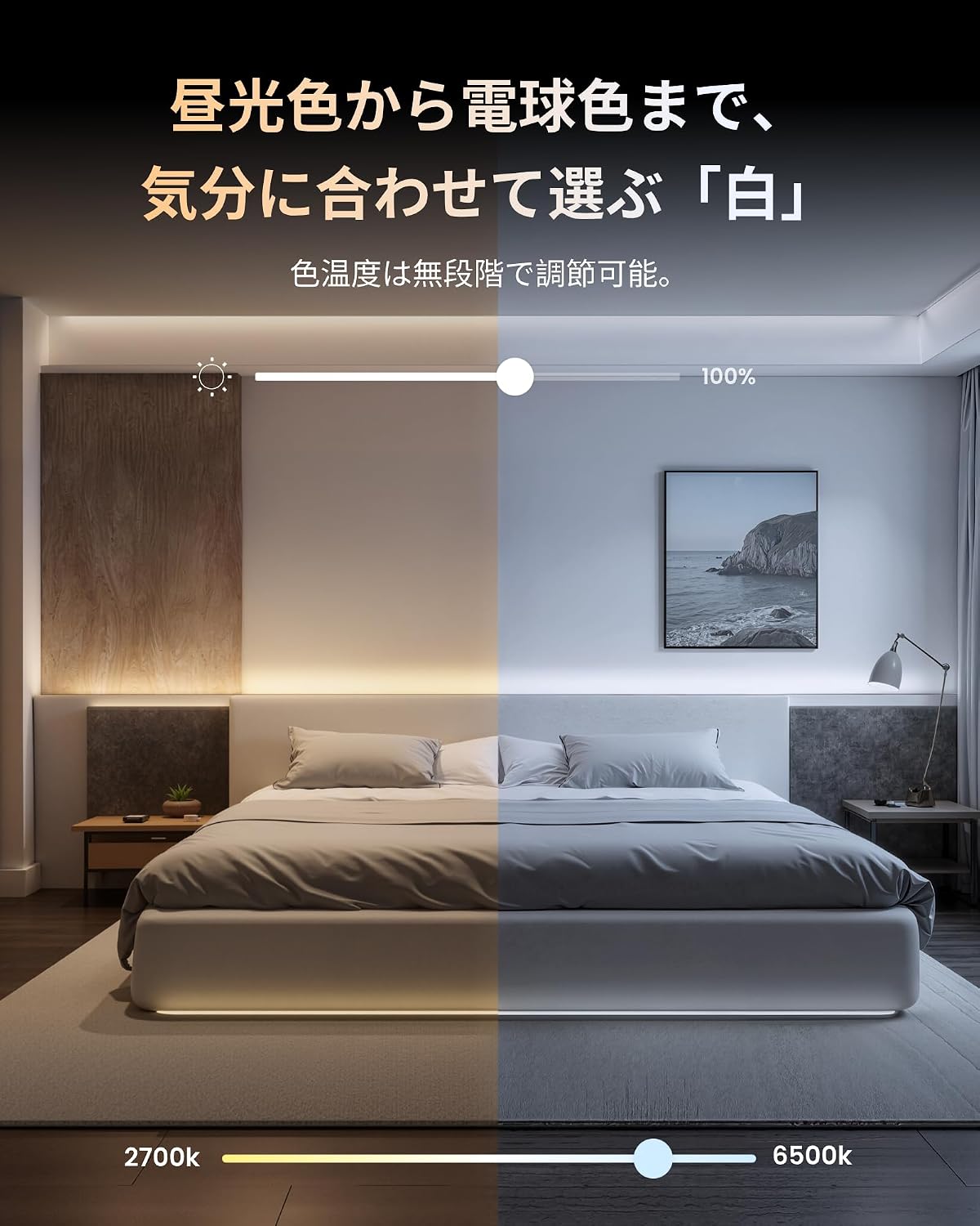 Detalle 2 de SwitchBot W1702109 RGBIC LEDテープライト 5m、Matter対応、1600万色・調光調色