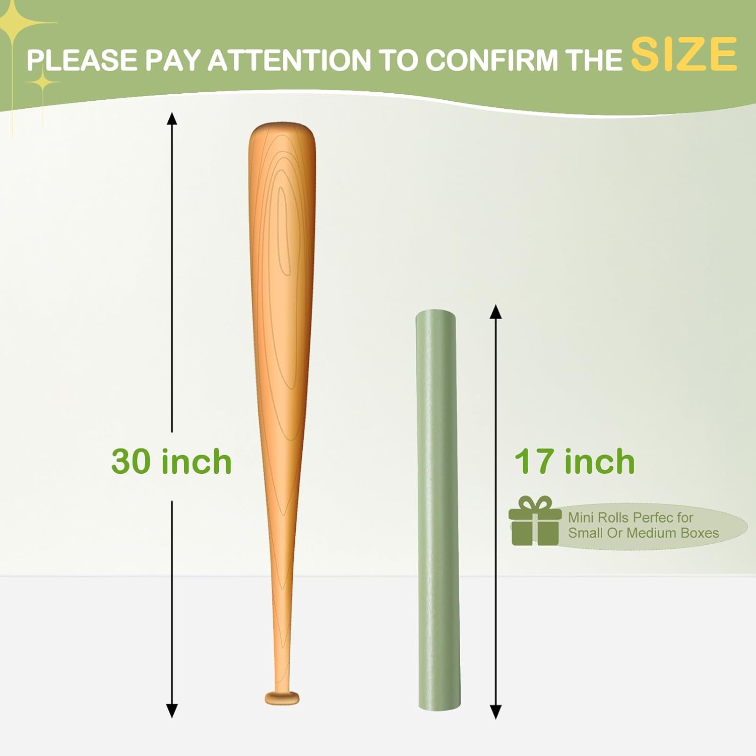 Thumbnail 2 de Sage Green Wrapping Paper Roll, Reversible Pearly-Lustre – 43cm x 10m