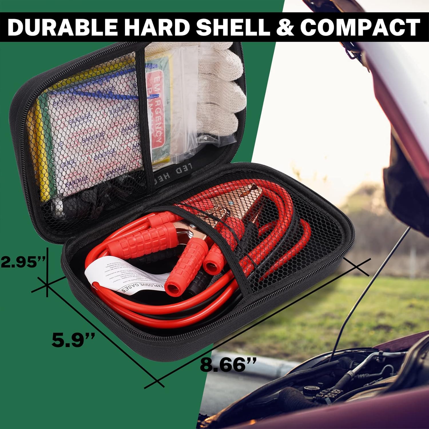 Detalle de Car Emergency Kit with Jumper Cables