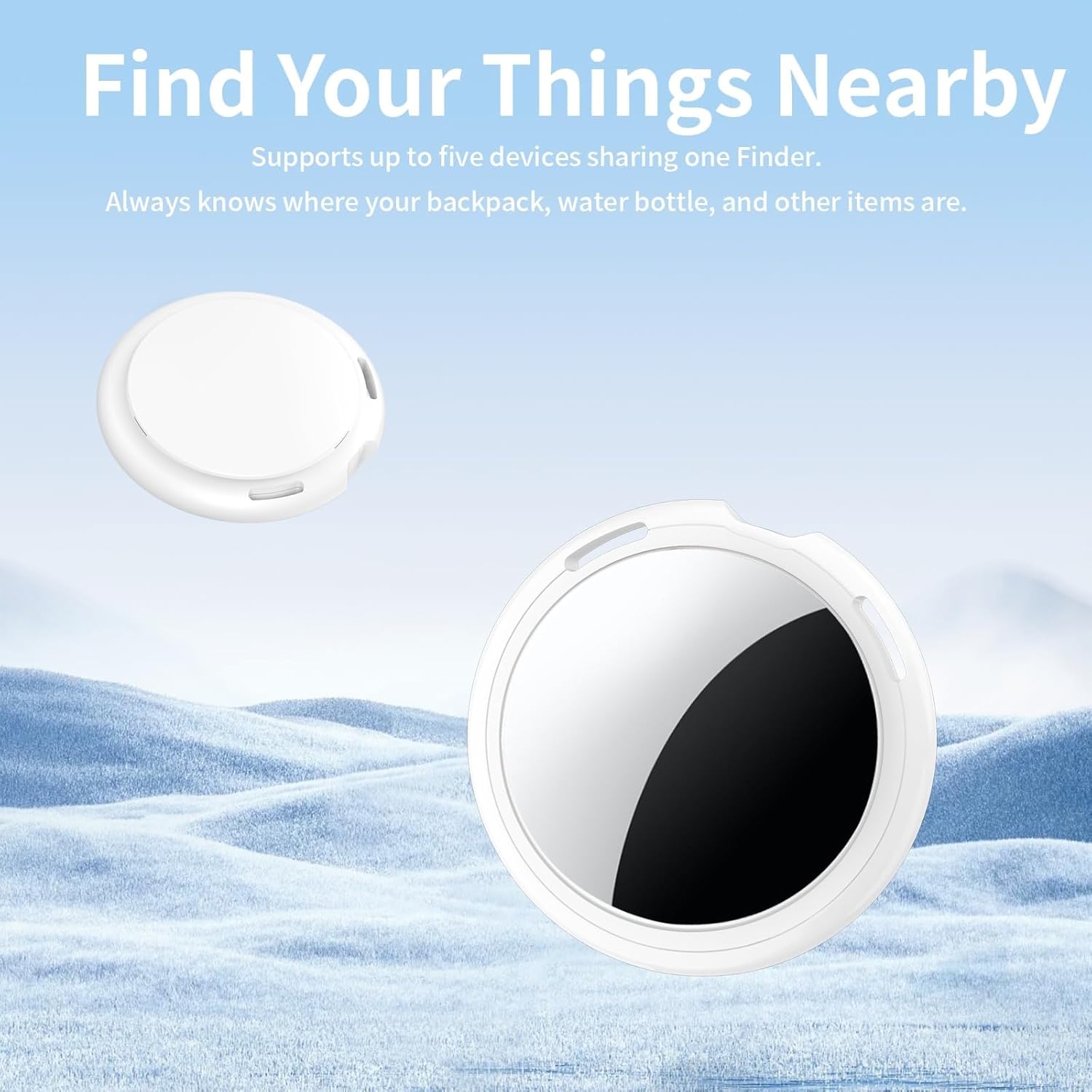Detalle de 2-Pack Tracker Tags (Apple MFi Certified) for Apple Find My — iOS Only Bluetooth Smart Tags