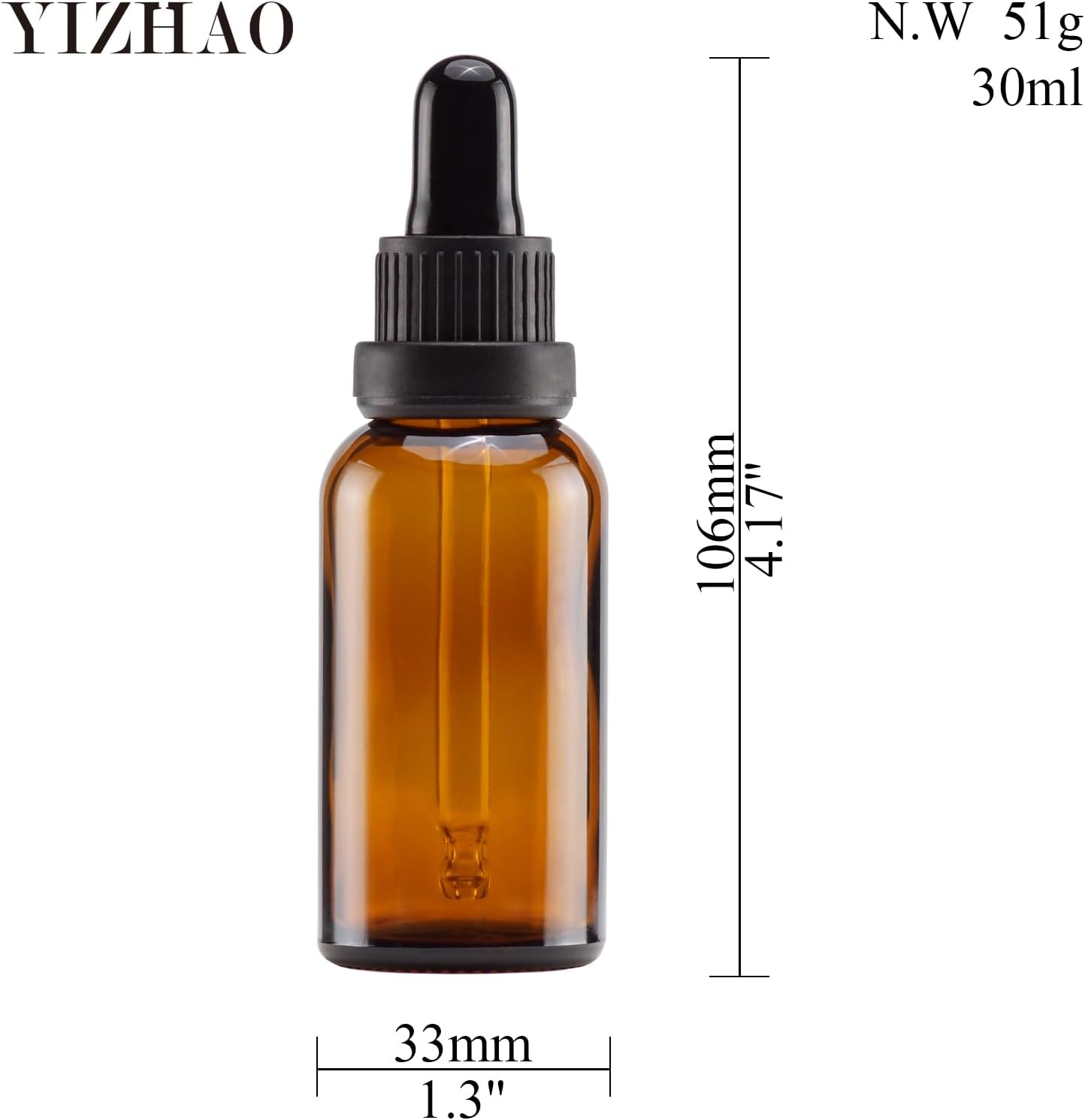 Thumbnail 1 de YIZHAO Pipettenflasche 30 ml aus Braunglas mit Pipette – Apothekerflasche für ätherische Öle & Duftöle (6er-Set)
