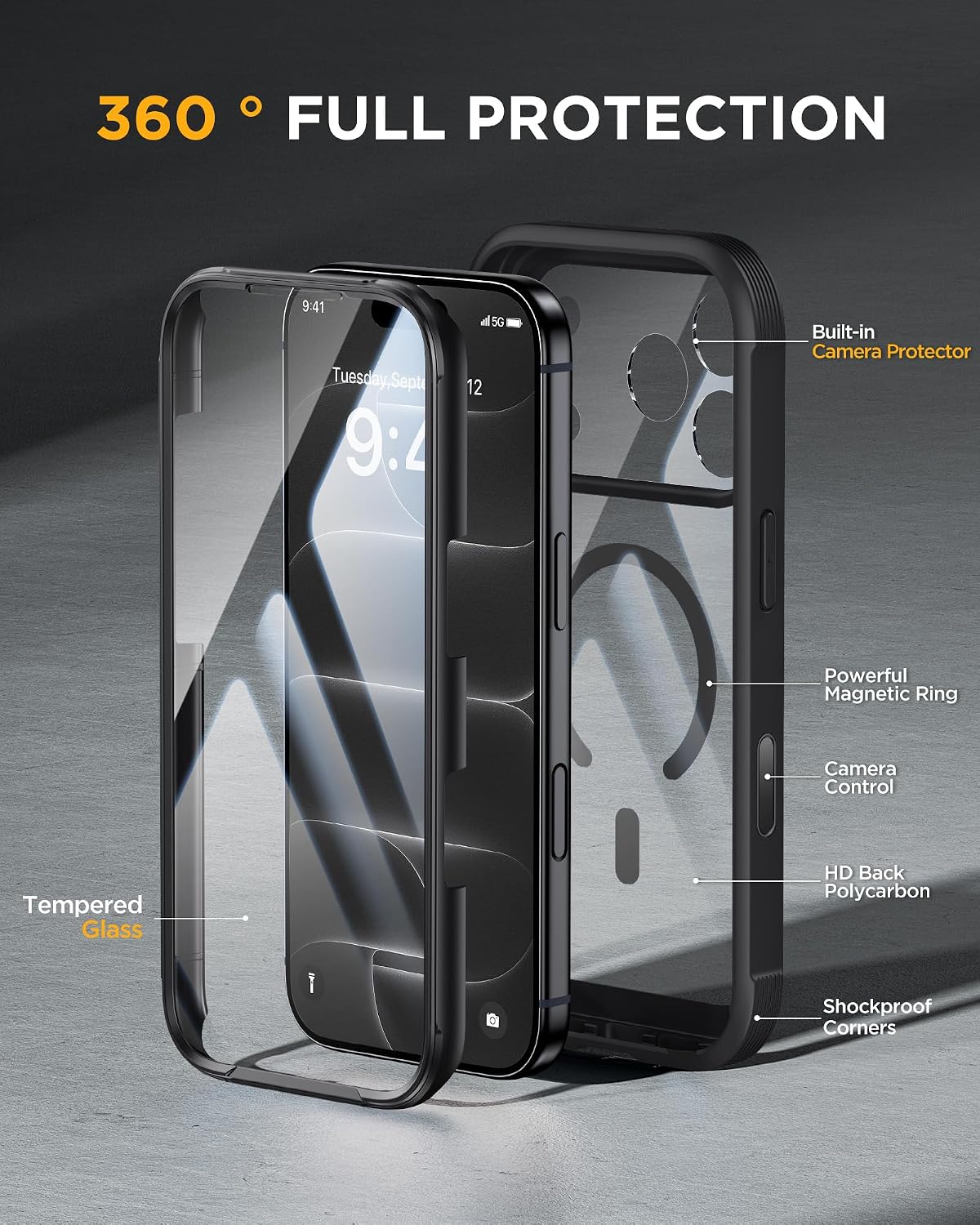 Detalle 2 de Miracase iPhone 18 Pro Max Case, 6.9-Inch Full-Body Protection with MagSafe