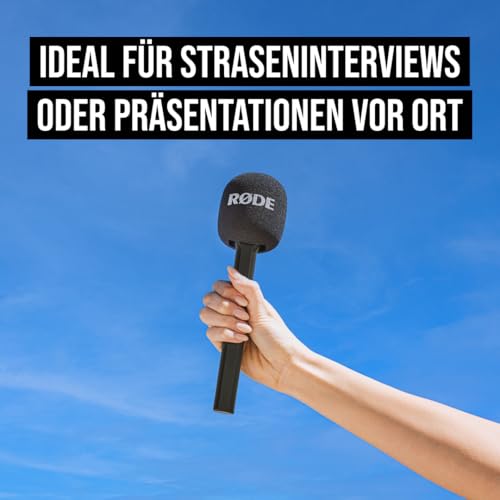 Detalle de RØDE Handadapter Interview GO für Wireless GO – Griff, abnehmbarer Cap und robustes Clip-System