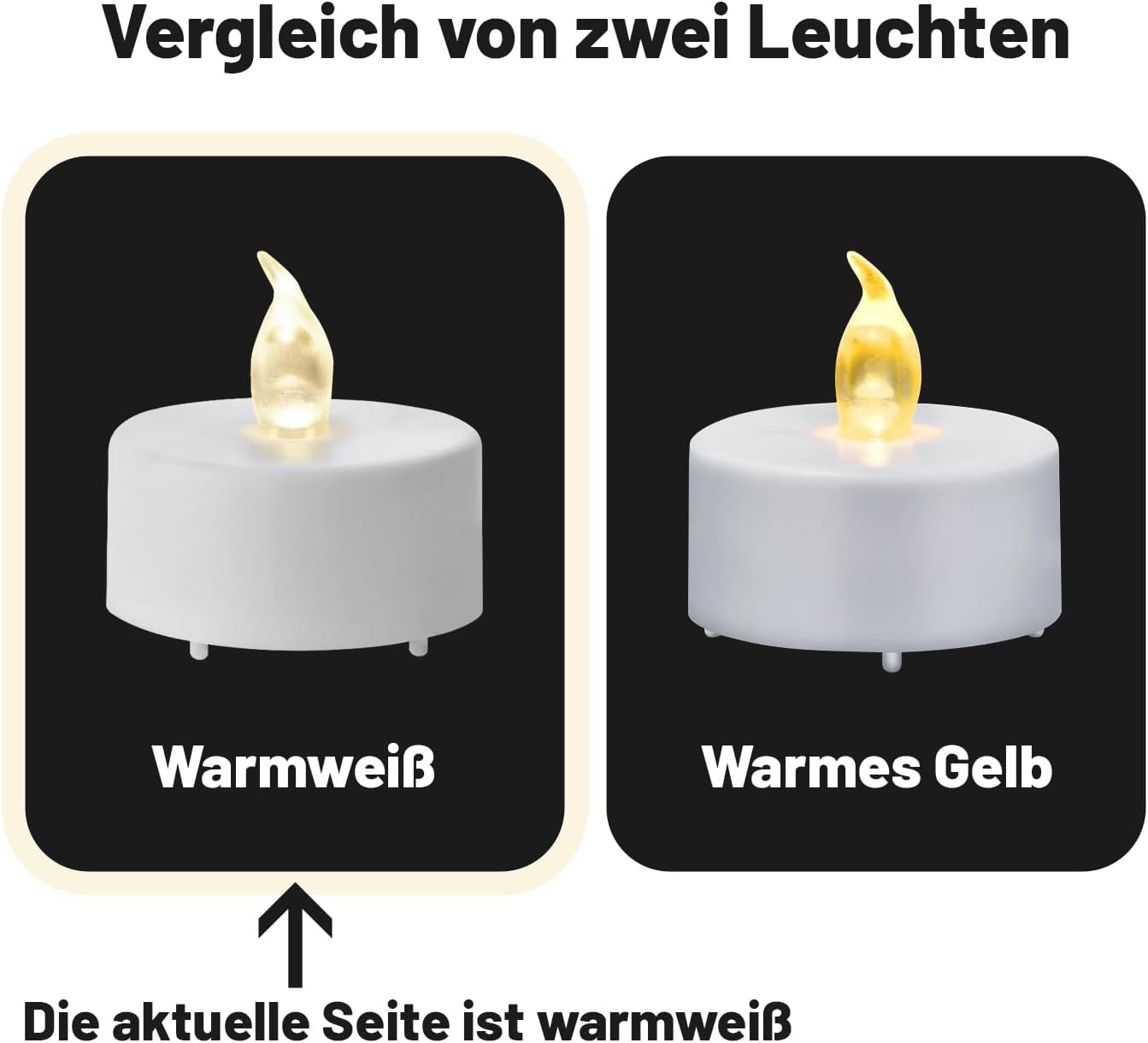 Thumbnail 5 de Tappovaly 24 Stück LED-Teelichter: flammenlos, batteriebetrieben, Warmweiß – ideal für Festlichkeiten