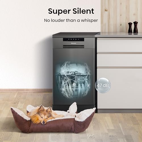 Thumbnail 6 de Hisense HS523E15BUK Slimline 10-Place Free Standing Dishwasher in Black with 30 Minutes Quick Wash