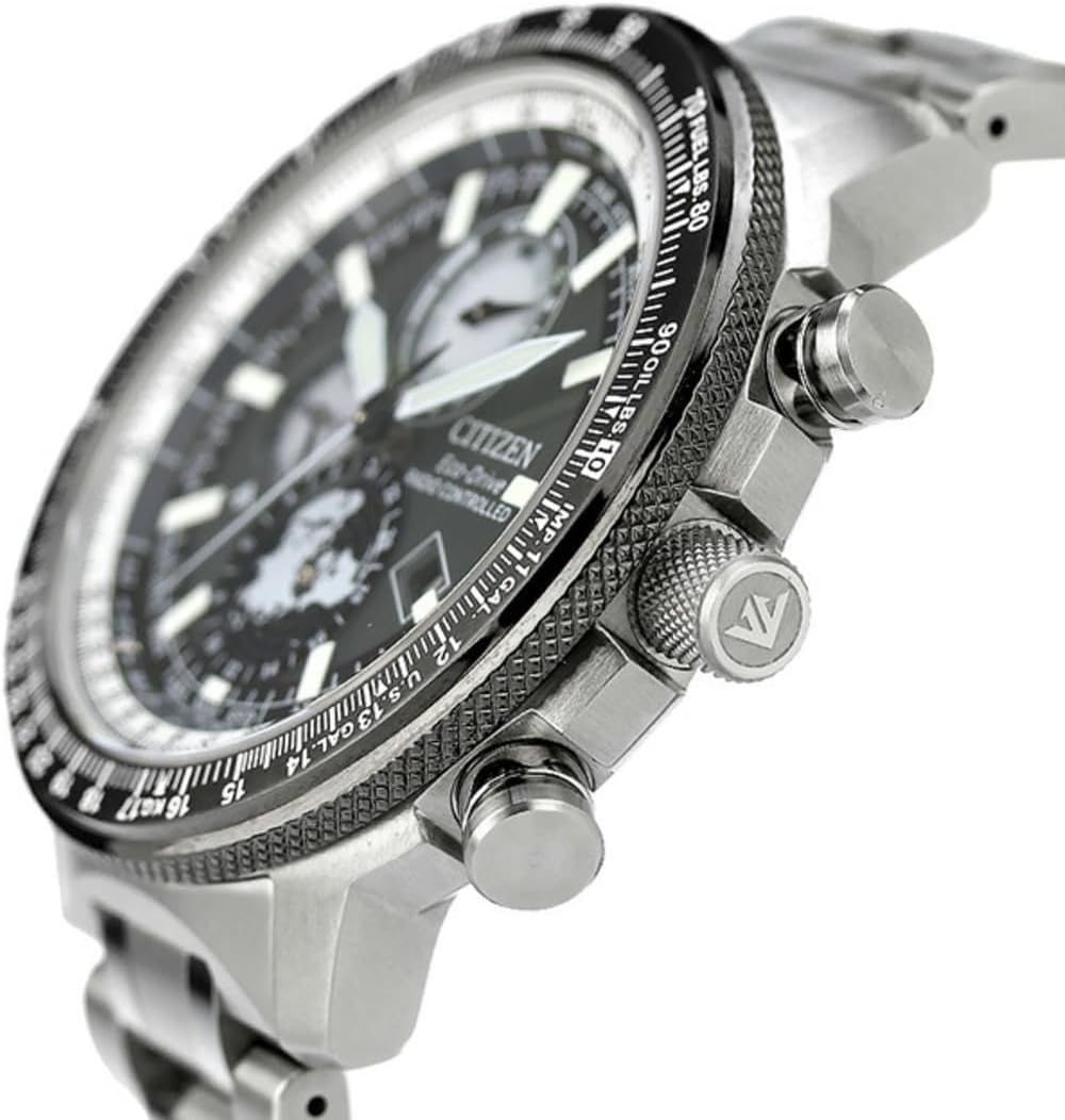 Detalle 2 de Citizen Promaster Geo Trekker Eco-Drive Herrenarmbanduhr mit Multidial und Funkzeit