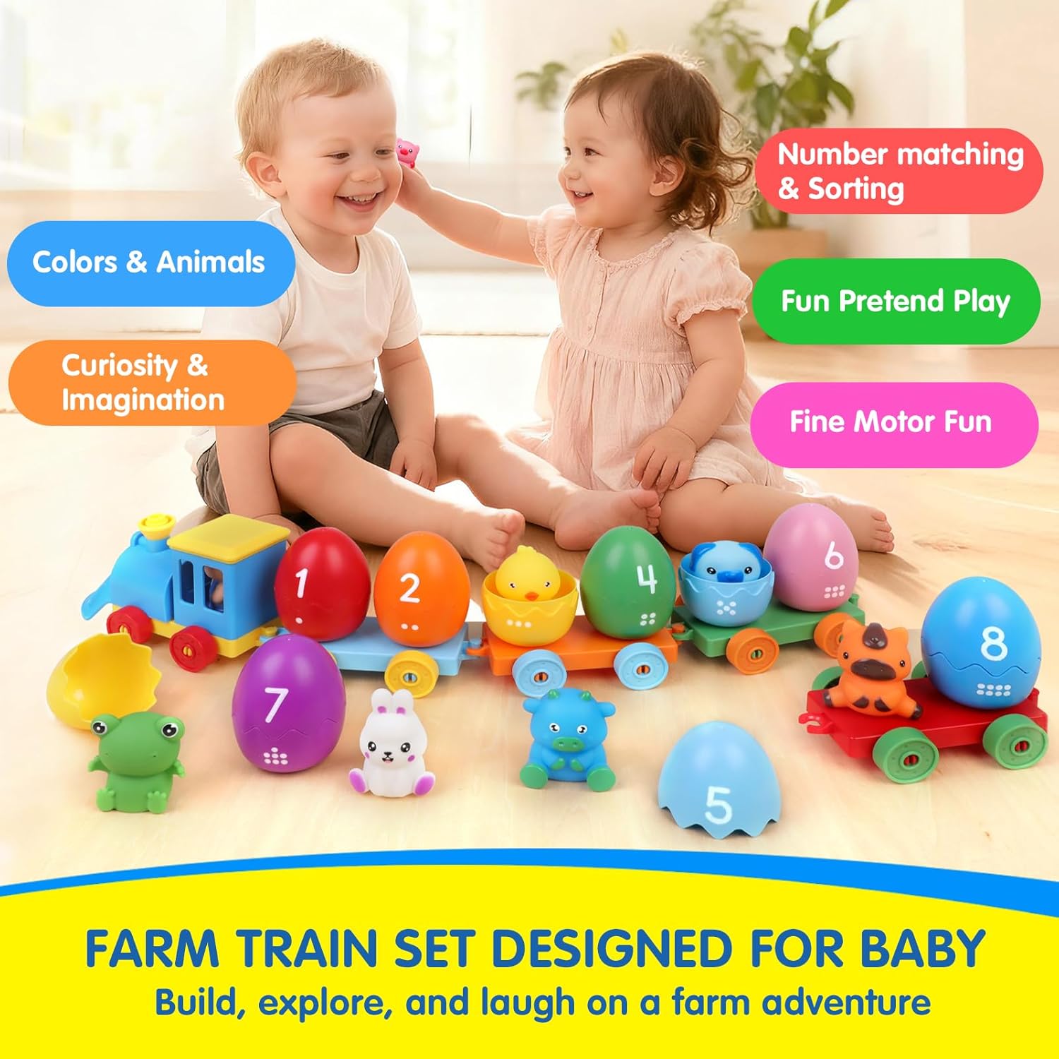 Thumbnail 5 de Quanquer Tren de Granja para Niños 1–3 años