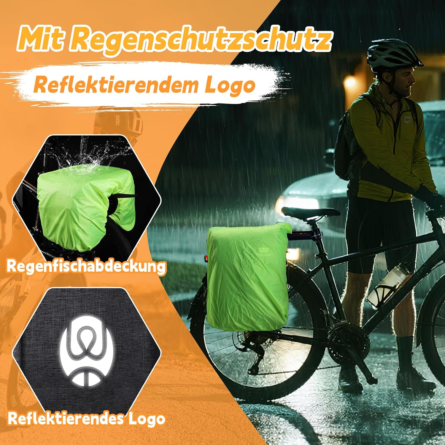 Thumbnail 5 de HONGYEA Sacoche Velo tridimensionnelle pour Porte-bagages – 35L, étanche et polyvalente