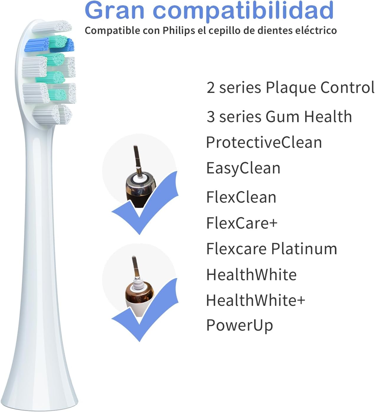 Thumbnail 1 de REDTRON Cabezales de Recambio Philips ProResults, Set de 8 🦷