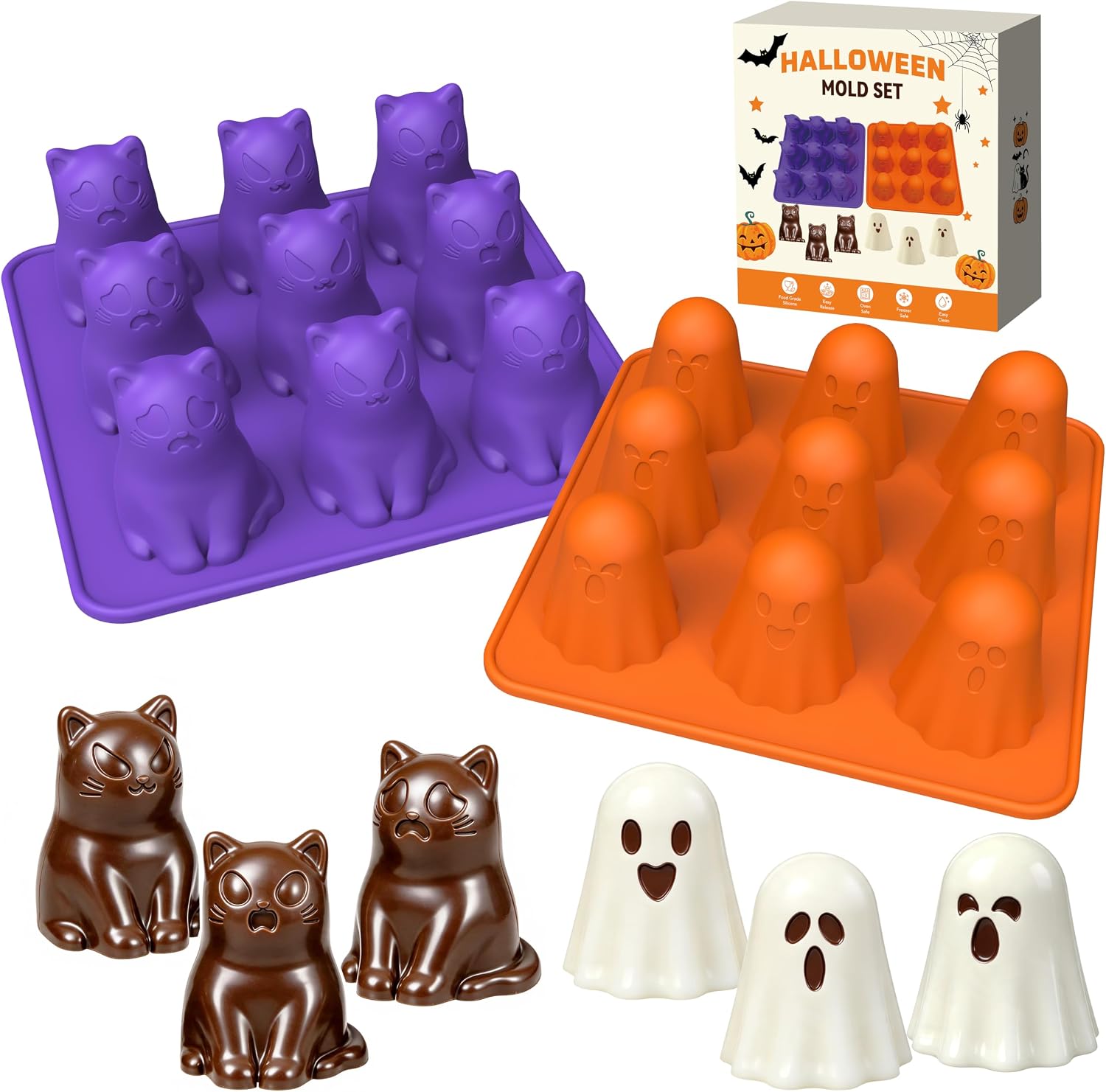 Detalle de Silicone Halloween Molds, 2-Pack