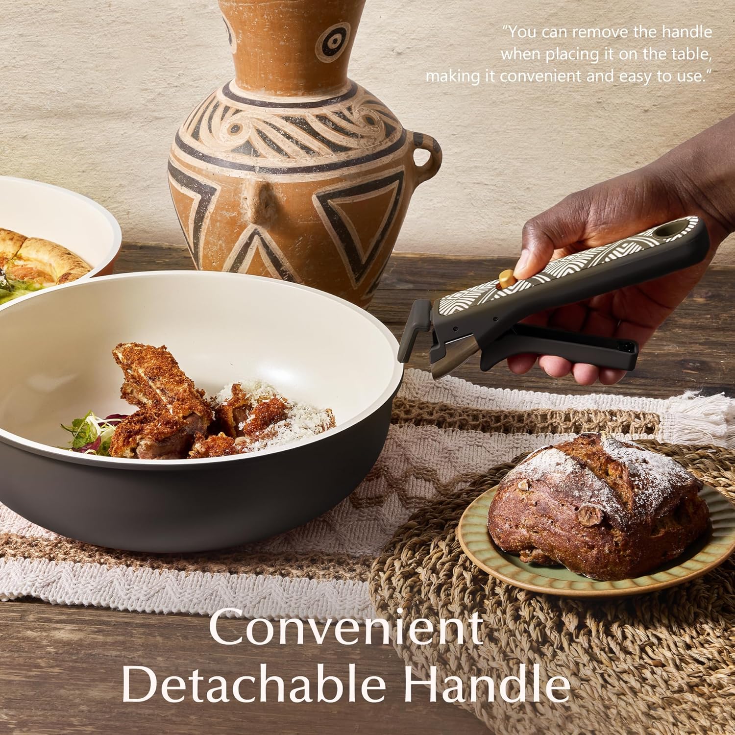 Thumbnail 6 de CAROTE 21-Piece Ceramic Cookware Set: Nonstick, Detachable Handle, Induction Ready