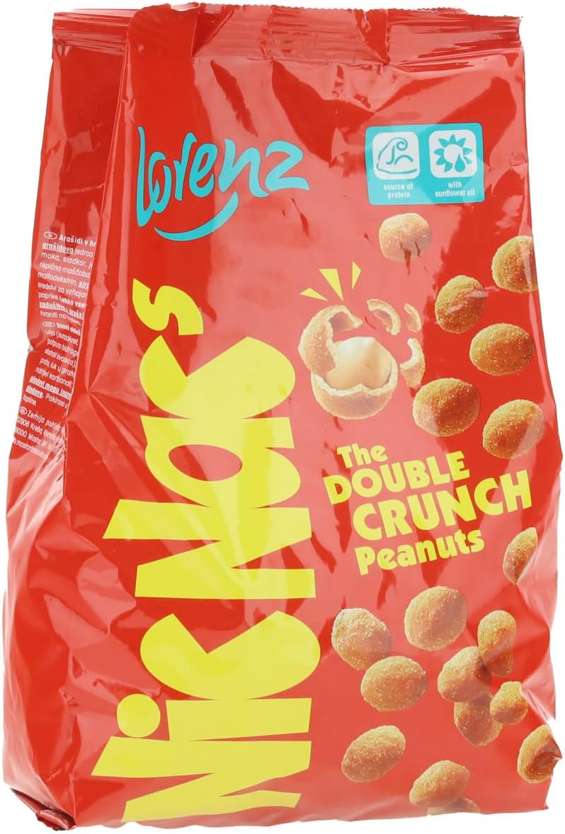 Detalle 2 de Lorenz Snack-World NicNac's Original Double Crunch Arachidi Tostate con Guscio Piccante – Confezione 800 g