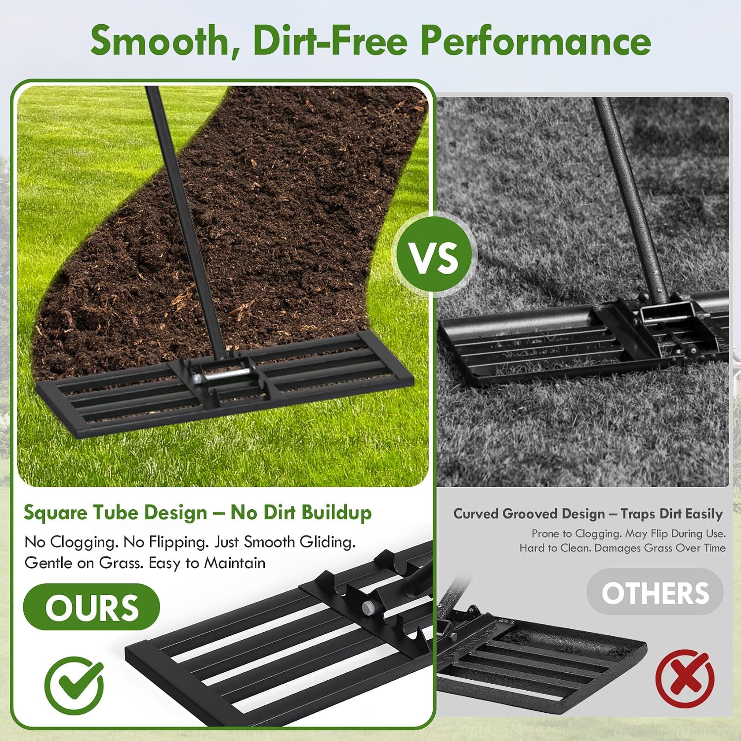 Thumbnail 6 de Seeutek Lawn Leveling Rake 35" x 10