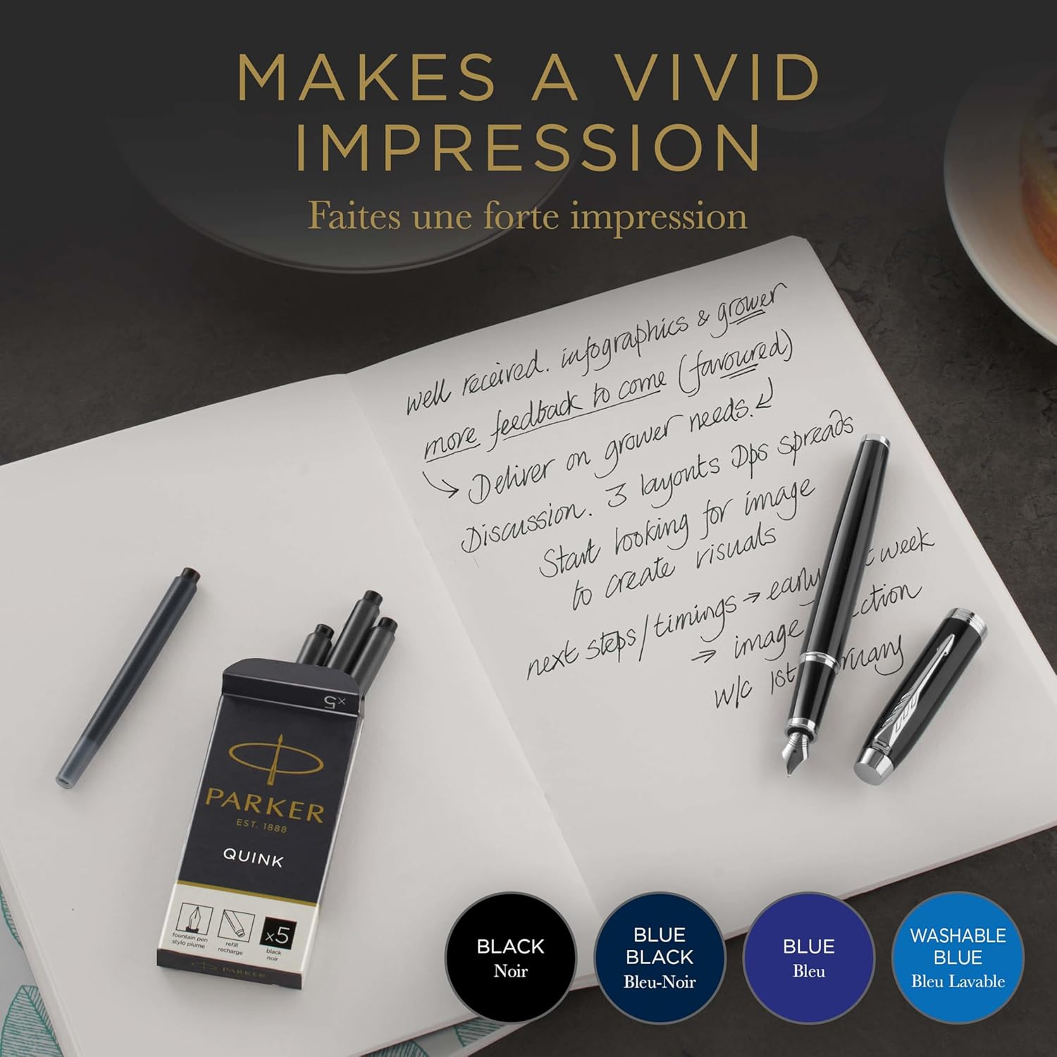 Thumbnail 2 de Parker Quink Cartucce lunghe 10 pezzi 🖋️