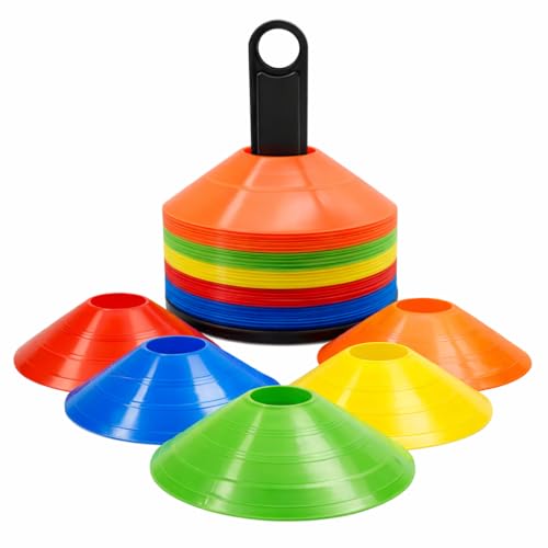 Detalle de OUTDOORN 20 cônes de marquage colorés pour entraînement football et slalom