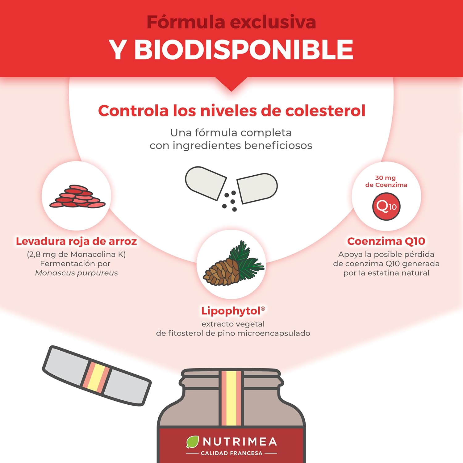 Detalle 2 de Nutrimea Levadura Roja de Arroz 90 cápsulas
