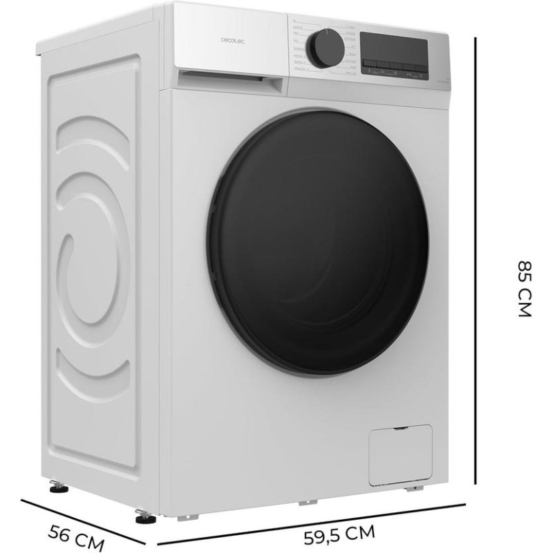 Detalle de Lavadora Cecotec Bolero DressCode 9450 Inverter: 9 kg, 1400 rpm, eficiencia A-10% y tambor Pearl Drum