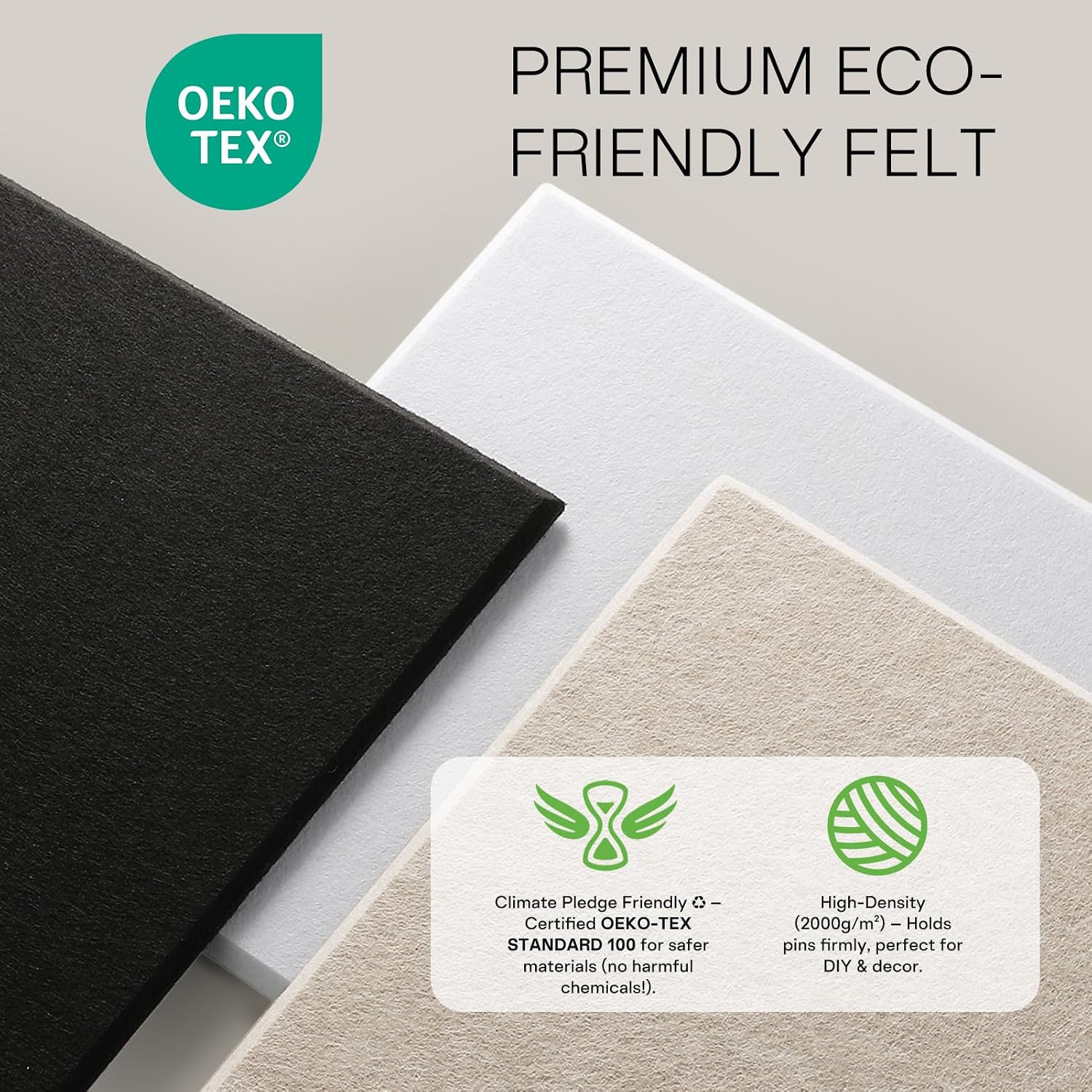 Thumbnail 1 de MaxGear White Felt Bulletin Board, 36" x 24", 6 Customizable Wall Panels