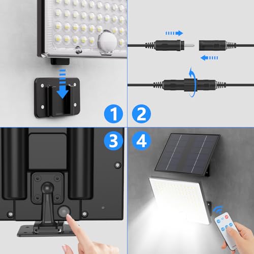 Thumbnail 7 de Realky Luce Solare da Esterno con Sensore di Movimento e Telecomando – IP65, 3 Modalità