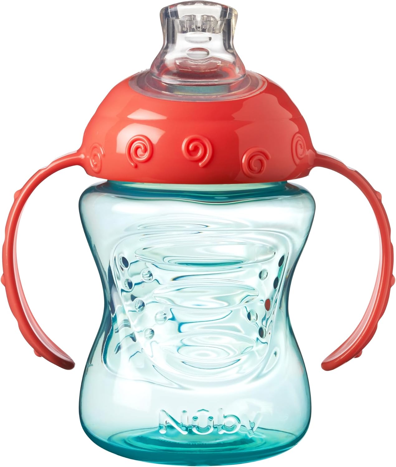 Detalle 1 de Nuby Grip N Sip kubek treningowy 240 ml z miękkim ustnikiem i uchwytami