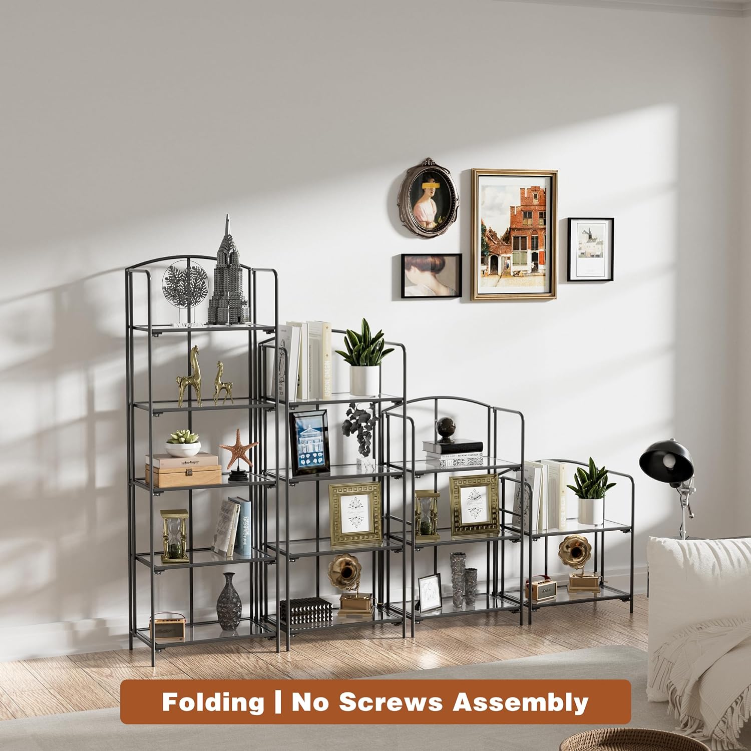 Thumbnail 5 de Crofy Folding Bookshelf 2-Tier