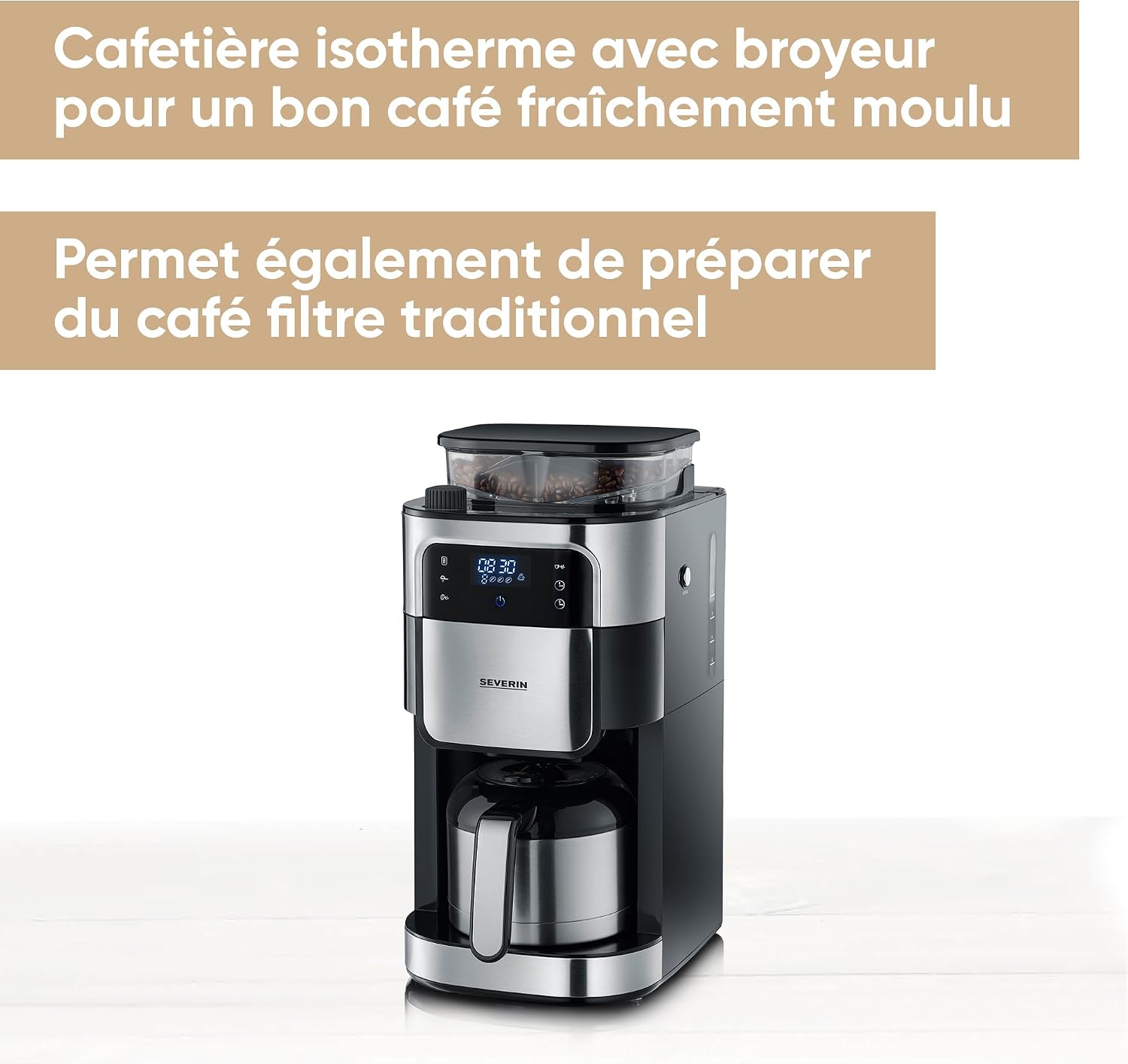 Detalle 2 de SEVERIN KA 4814 cafetière broyeur 1000 W