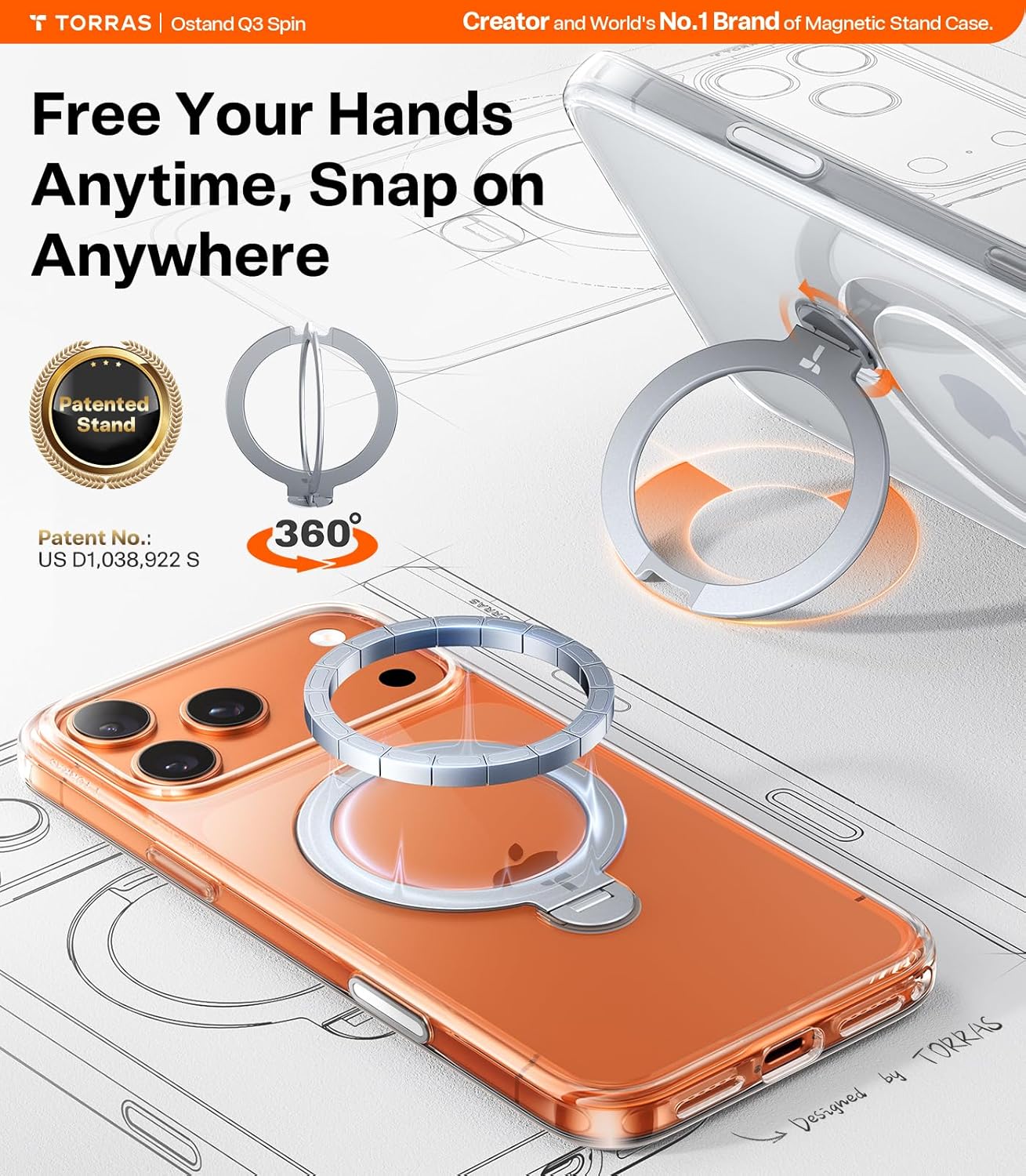 Detalle 2 de TORRAS 360 Stand for iPhone 17 Pro Max