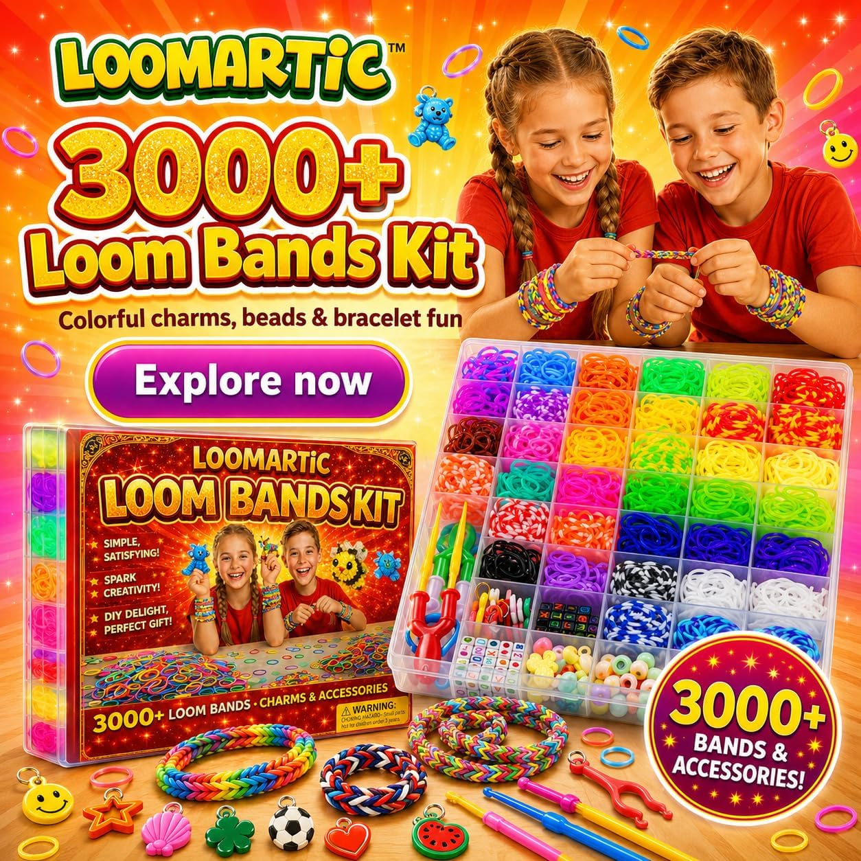 Thumbnail 4 de Loomartic Loom Bands Kit 3000+