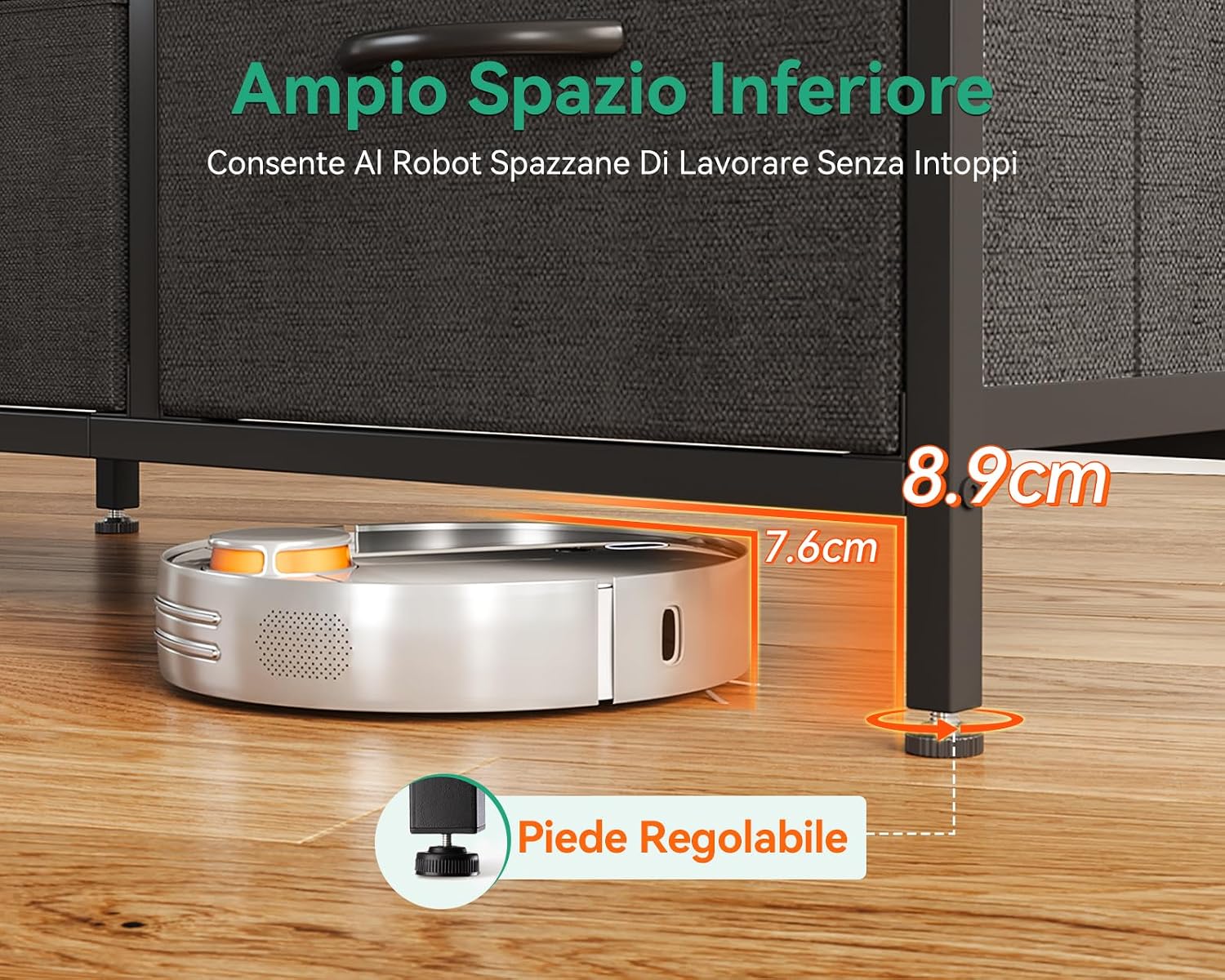 Thumbnail 4 de Coleshome Cassettiera per Camera da Letto: Cassettiera Piccola, 76 x 29 x 60 cm, Nero