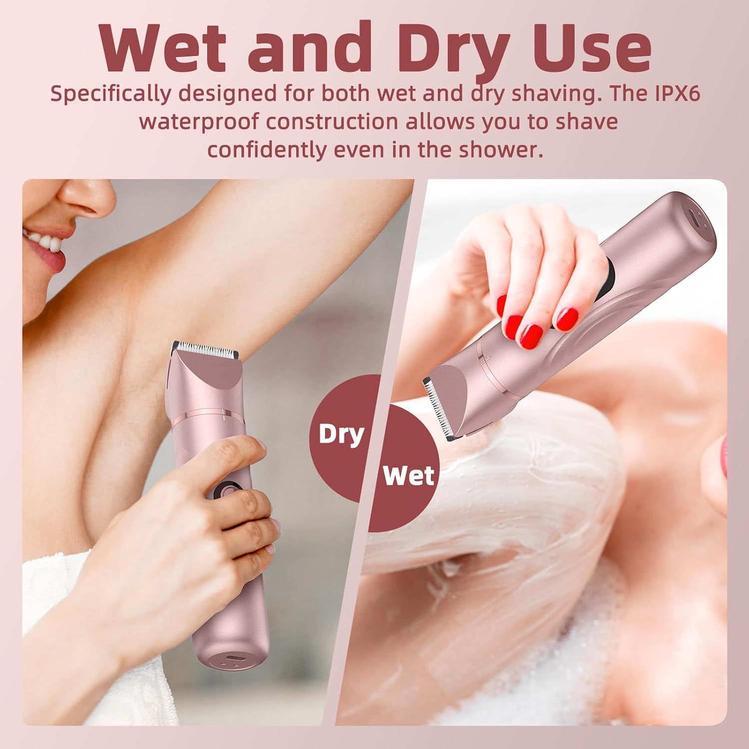 Detalle de Lady Shavers for Women 3-in-1: Painless Bikini Trimmer and Razor Shaver with Facial Hair Removal and Nose Hair Trimmer (PBT001)