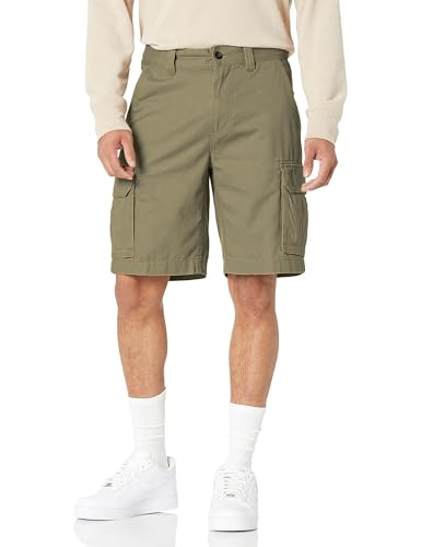 Detalle de Amazon Essentials Pantalones Cortos Cargo de Corte Clásico para Hombre (25 cm) en Marrón Caqui, 40W
