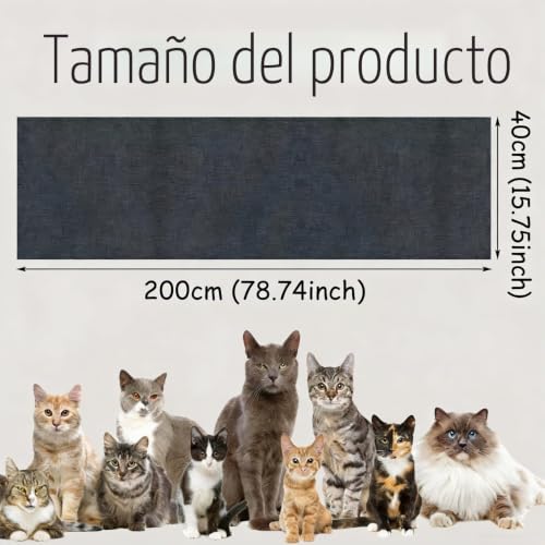 Thumbnail 1 de Xynovate Alfombra Rascador para Gatos: Tapete Autoadhesivo DIY 200 × 40 cm para rascar y proteger muebles